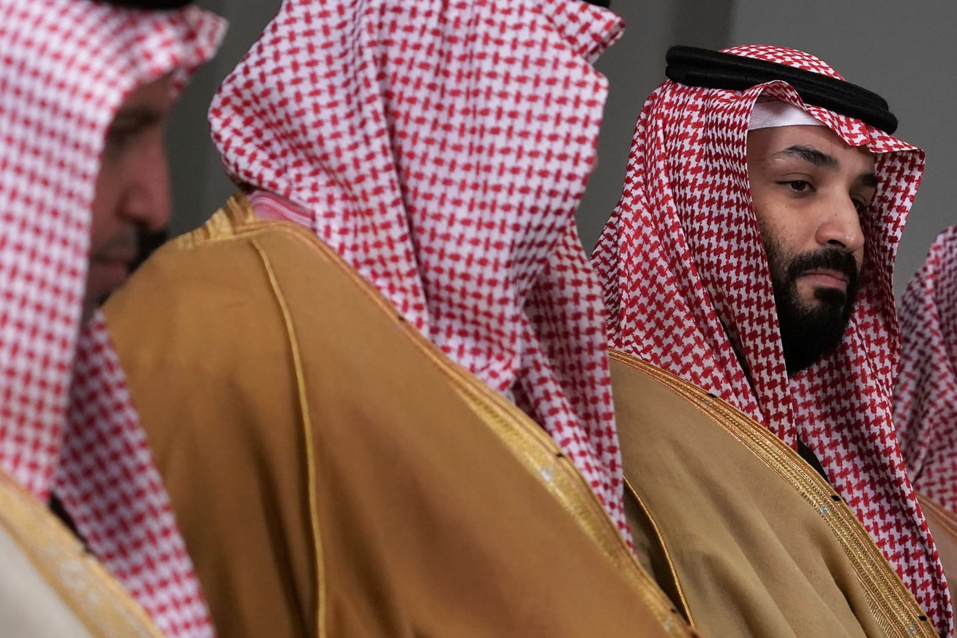 <p>Crown Prince Of Saudi Arabia Mohammad Bin Salman speaks during a bilateral meeting with U.S. Secretary of Defense Jim Mattis March 22, 2018 at the Pentagon in Arlington, Virginia</p>

