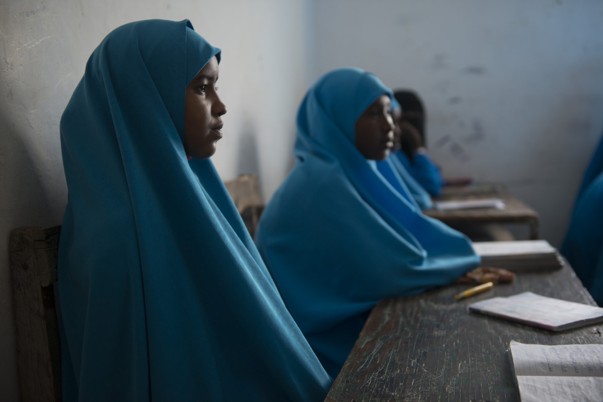 <p>Fatima, 12, attends Arabic classes at Imran Binu Hussein Primary School in the Hodan district, Mogadishu.</p>
