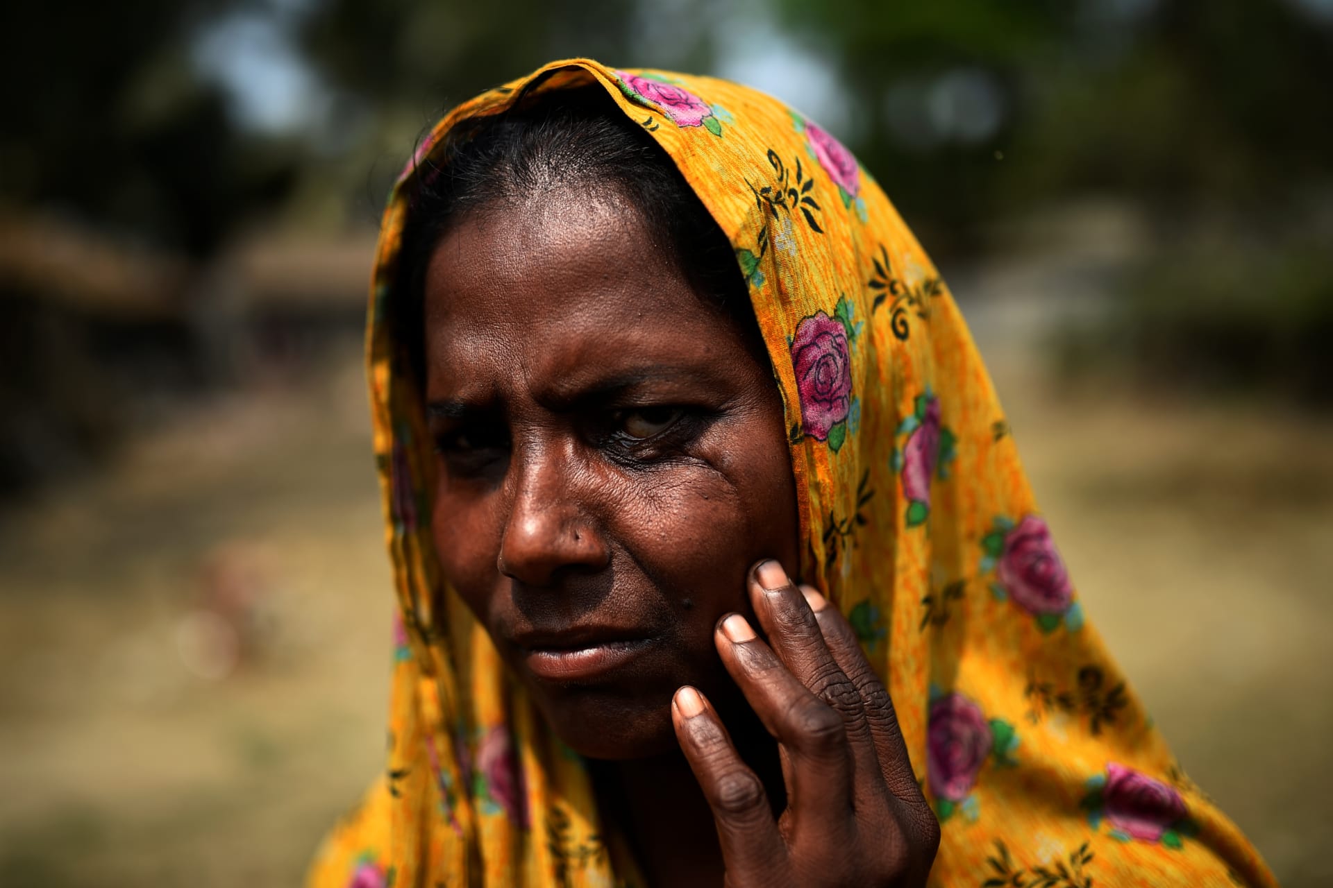 <p>Hasina Begum, 30, a Rohingya refugee, poses for a photograph at Nazirartek fish drying yard in Cox’s Bazar, Bangladesh, on March 23, 2018.</p>
