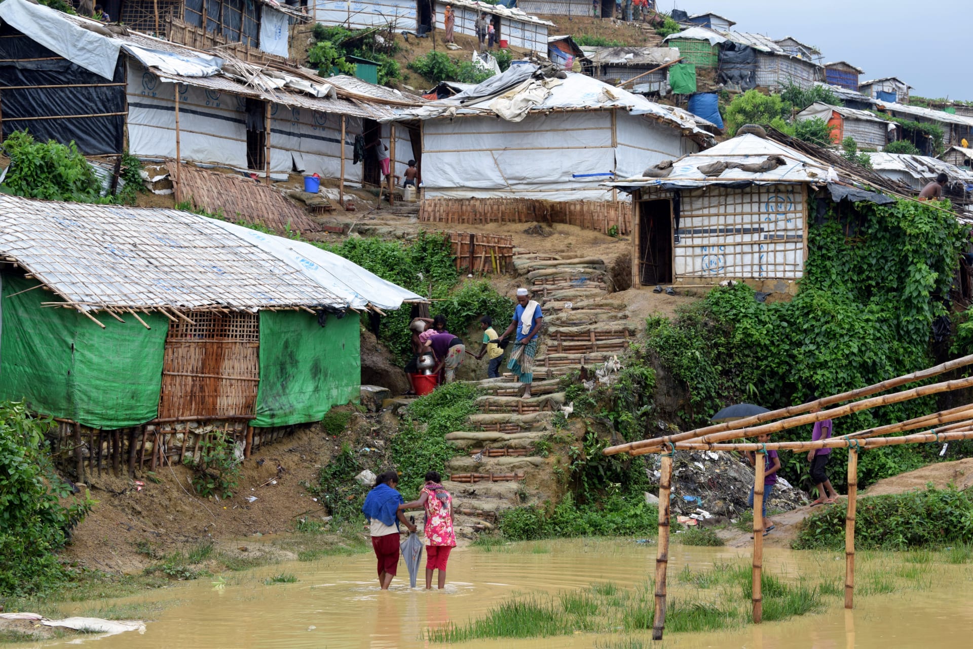 <p>The Chakmarkul refugee camp is seen after a storm in Cox’s Bazar, Bangladesh, on June 10, 2018.</p>
