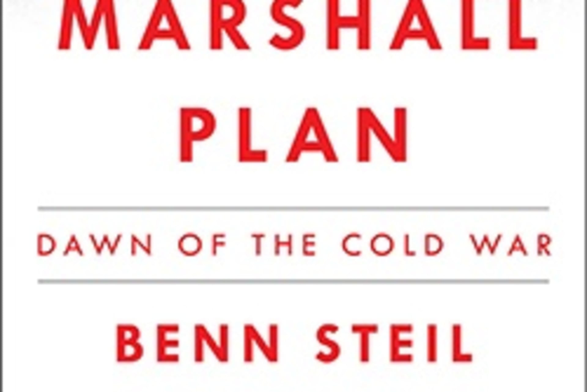 The Marshall Plan Book Cover