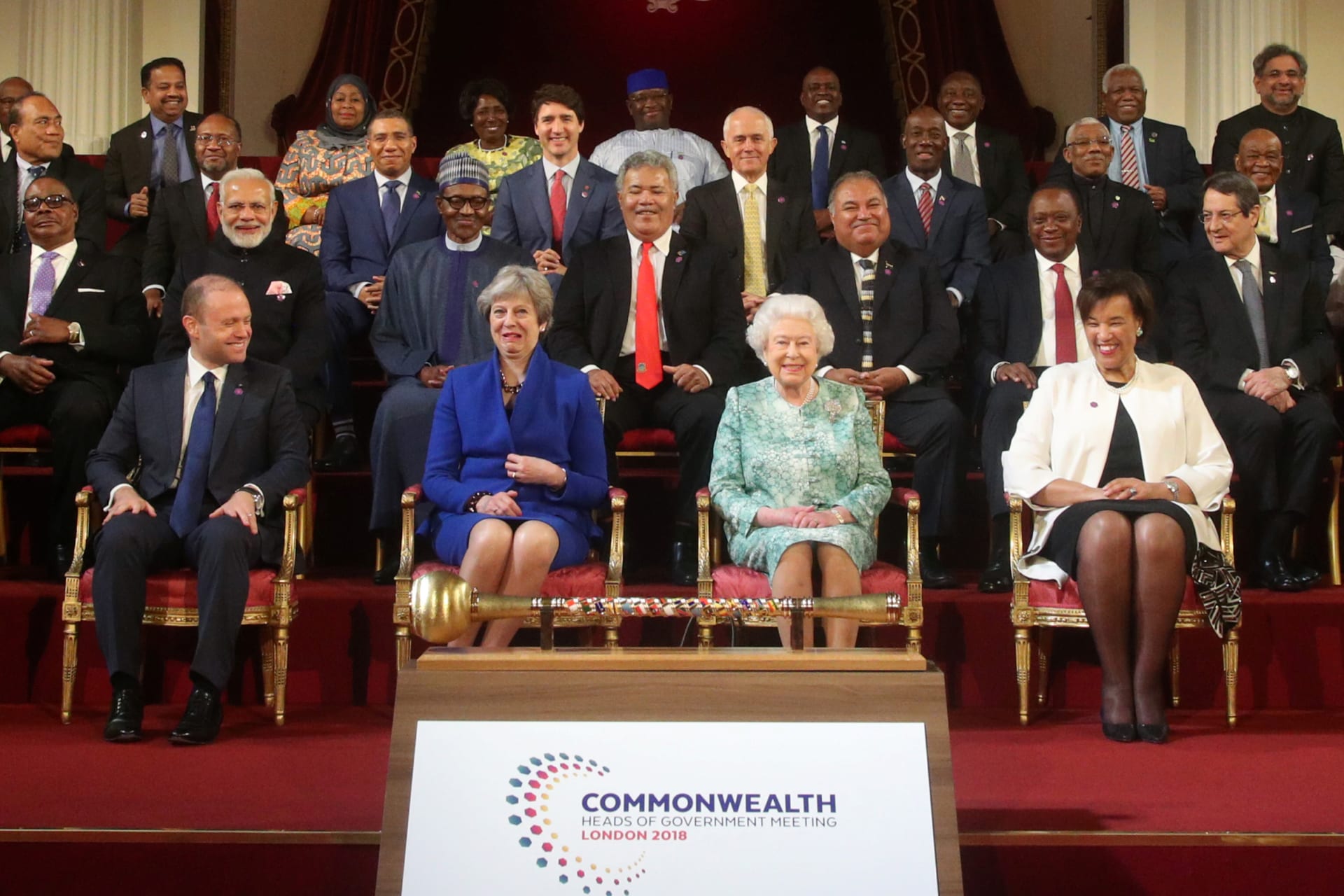 <p>The opening of the Commonwealth Heads of Government meeting on April 19, 2018.</p>
