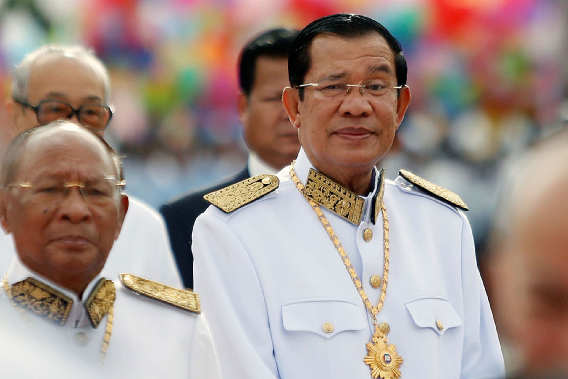 <p>Cambodia’s Prime Minister Hun Sen attends the celebration marking the 64th anniversary of the country’s independence from France, in Phnom Penh, Cambodia on November 9, 2017. </p>
