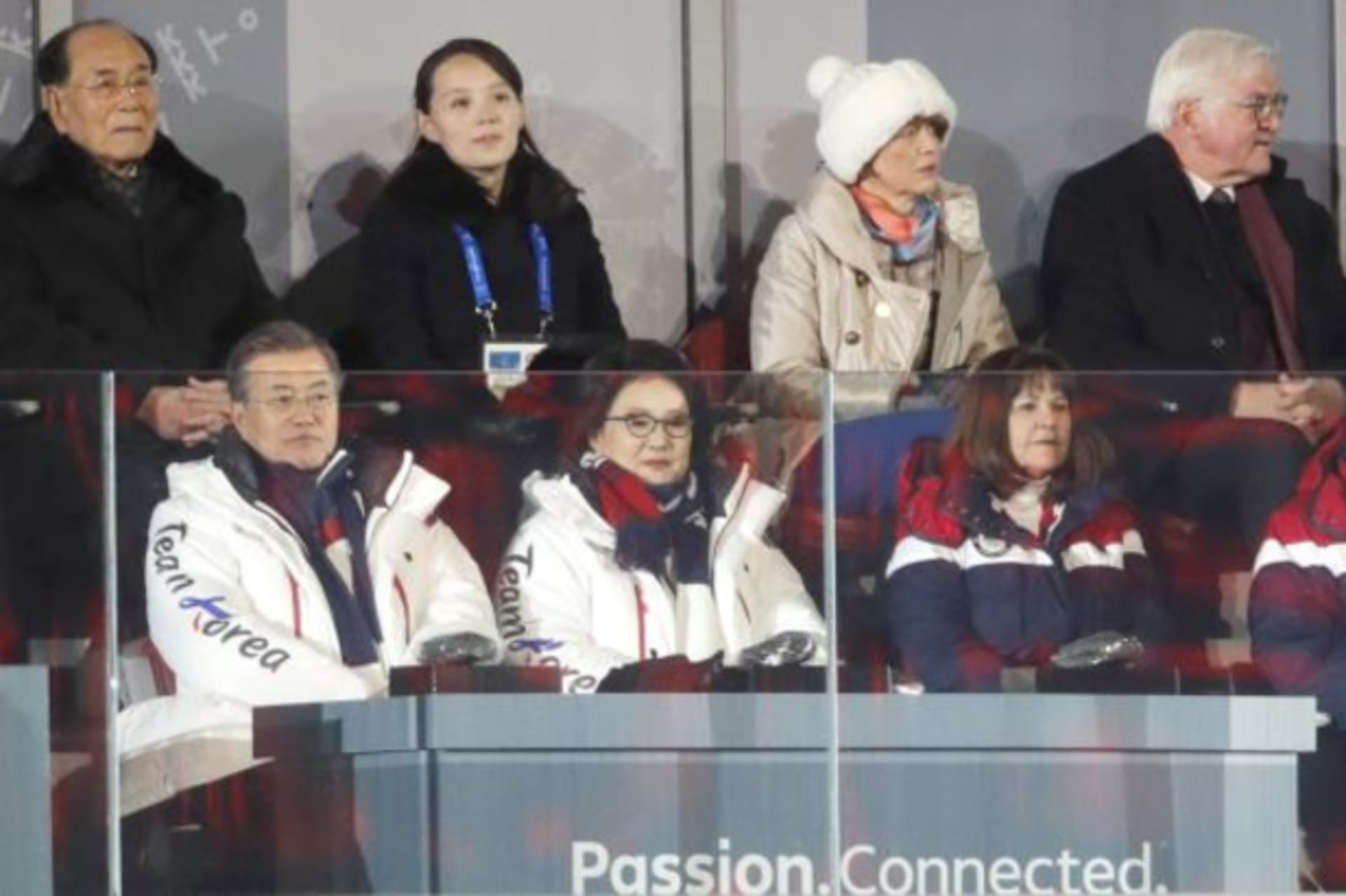 <p>South Korean, U.S., and North Korean leaders attend the Pyeongchang Olympics opening ceremony.</p>
