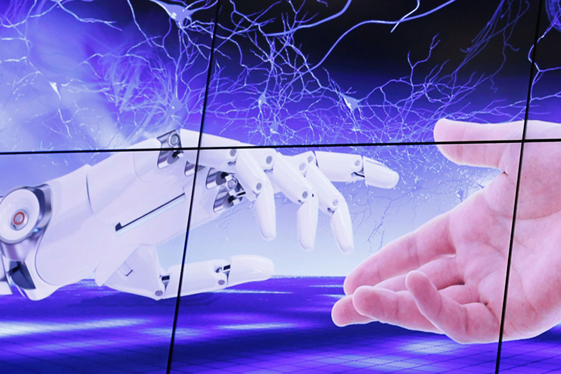 <p>An illustration projected on a screen during the “AI for Good” Global Summit at the International Telecommunication Union in Geneva, Switzerland on June 7, 2017. </p>
