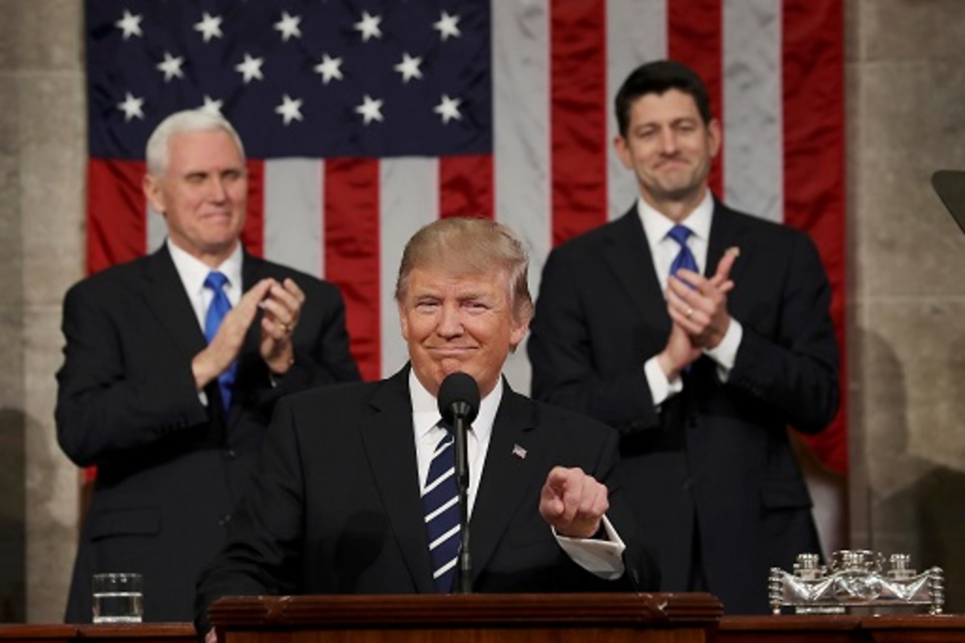 <p>President Donald Trump addresses a joint session of Congress in February 2017. </p>
