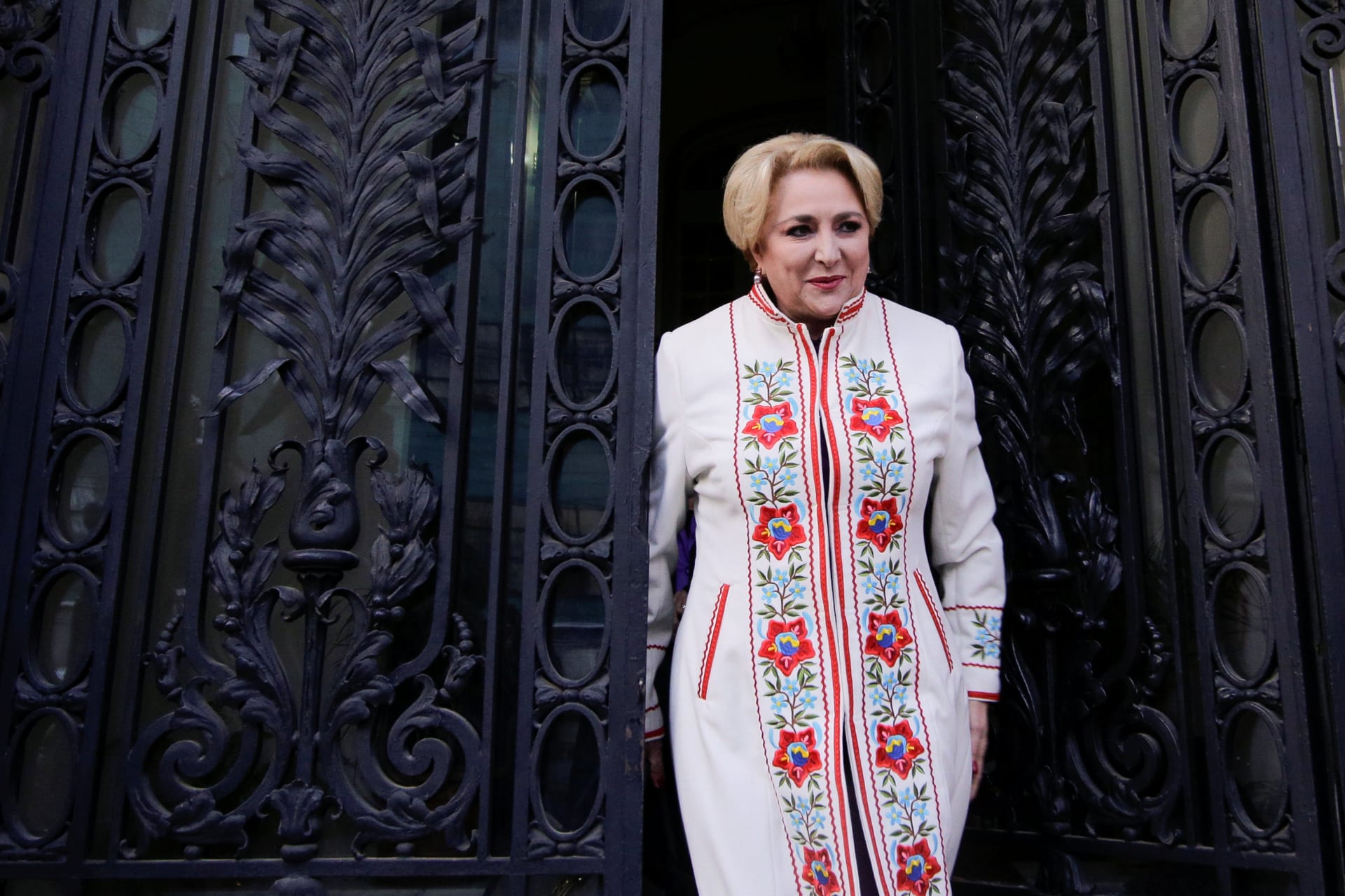 <p>Romania’s prime minister designate Viorica Dancila talks to media representatives in Bucharest, Romania, January 16, 2018. </p>

