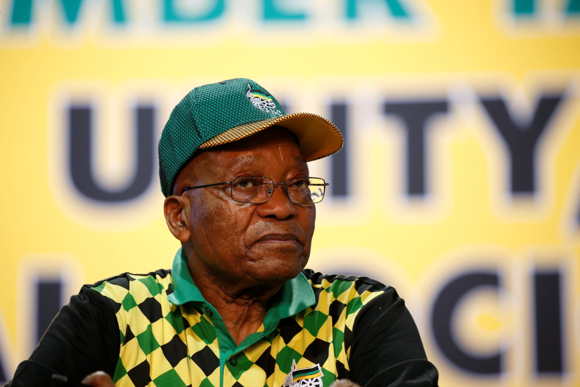 <p>President Jacob Zuma of South Africa at the 54th National Conference of the ruling ANC in Johannesburg, South Africa December 17, 2017, the day before Ramaphosa succeeded him as party leader.</p>
