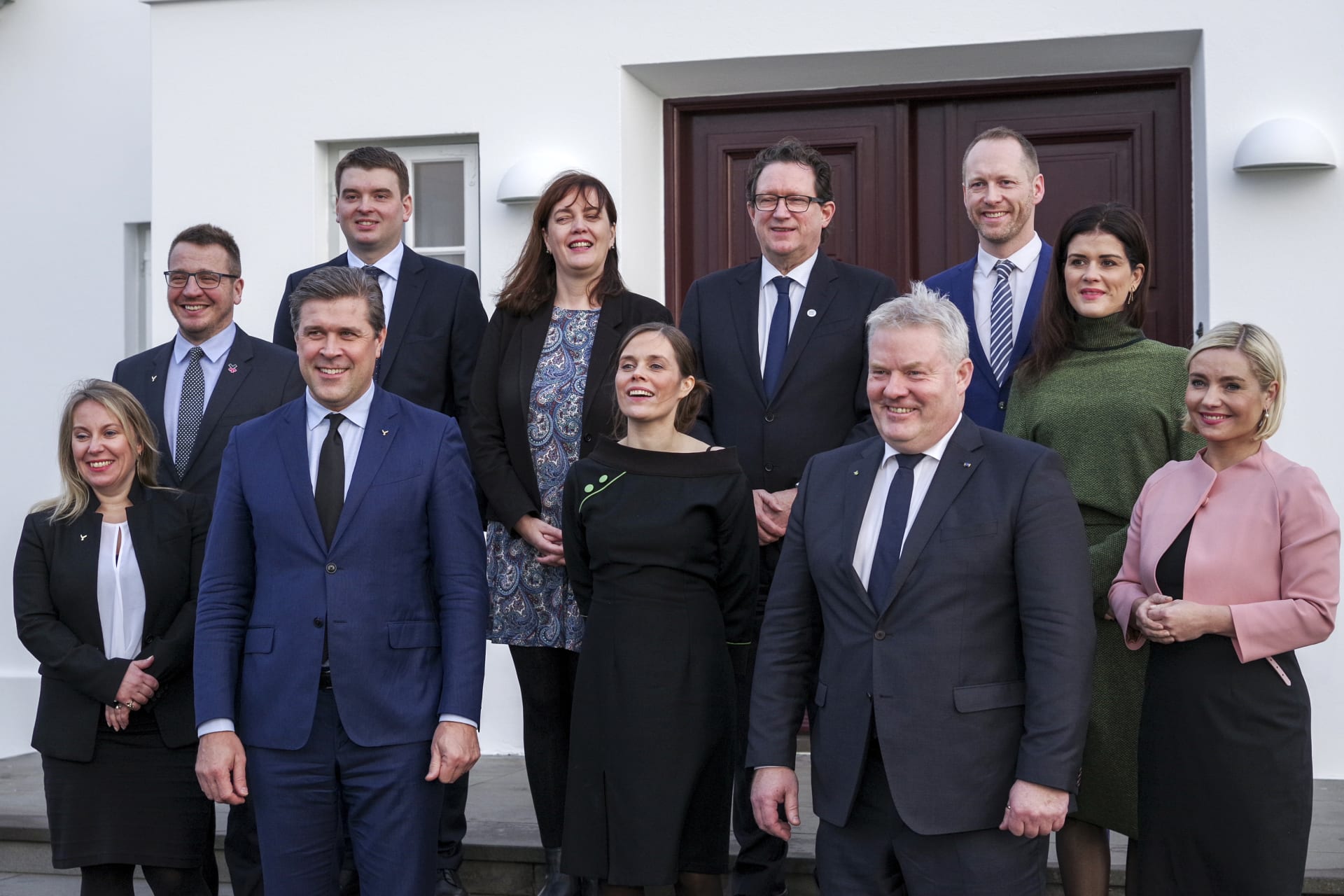 <p>Iceland’s new Prime Minister Katrin Jakobsdottir with her government poses in Reykjavik, Iceland, on November 30, 2017. The November elections brought the country its most gender-equal government in history.  </p>
