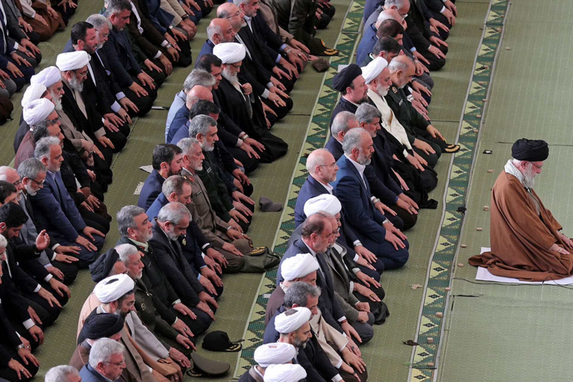 <p>Iran’s Supreme Leader Ayatollah Ali Khamenei attends Eid al-Fitr prayers in Tehran, Iran on March 31, 2025.</p>
