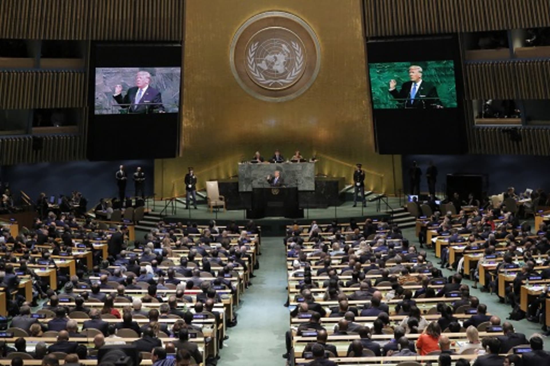 <p>President Trump addresses the 72nd United Nations General Assembly</p>
