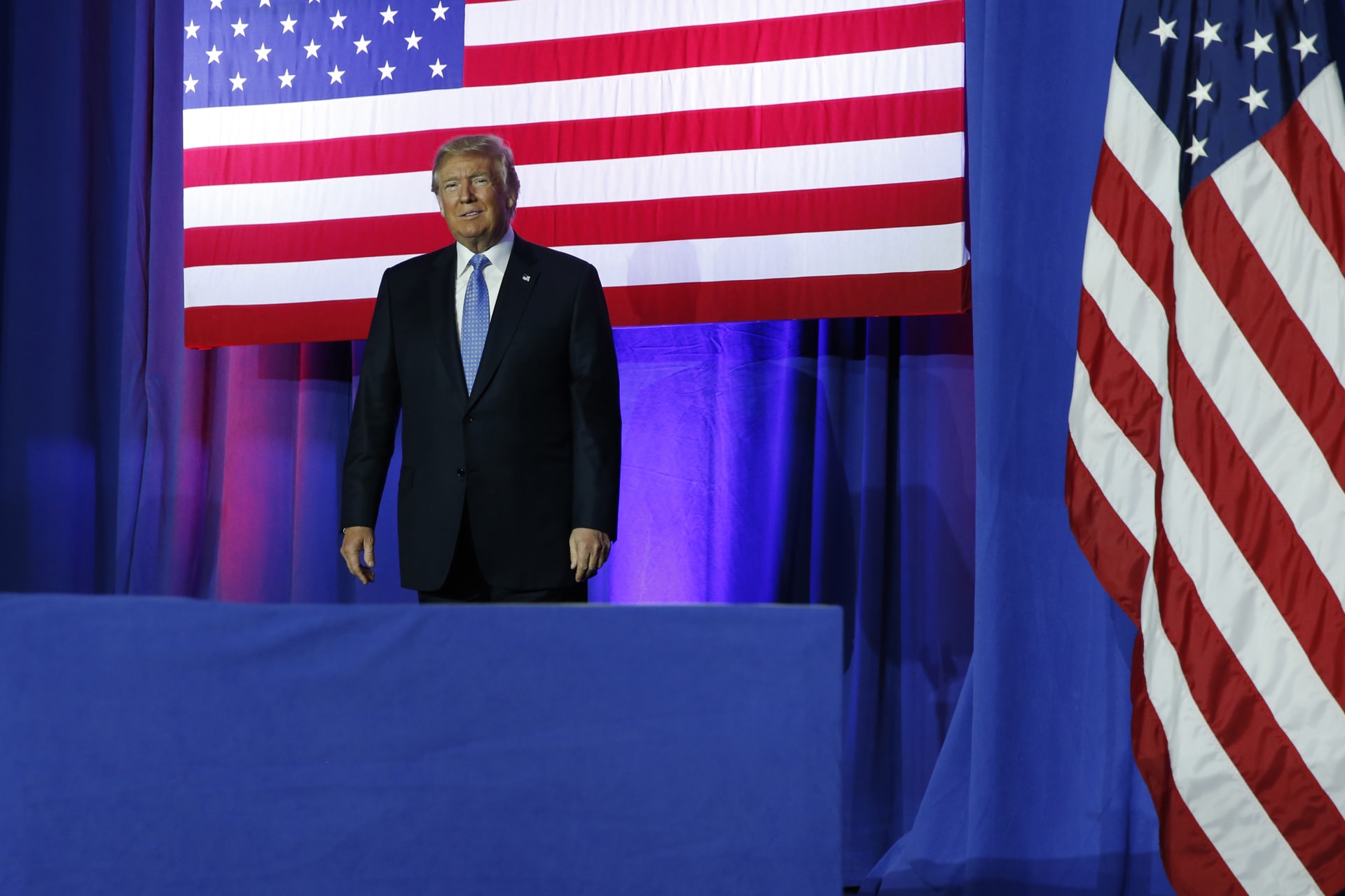 <p>U.S. President Donald J. Trump delivers a speech on tax reform in Indianapolis, Indiana, on September 27, 2017.</p>
