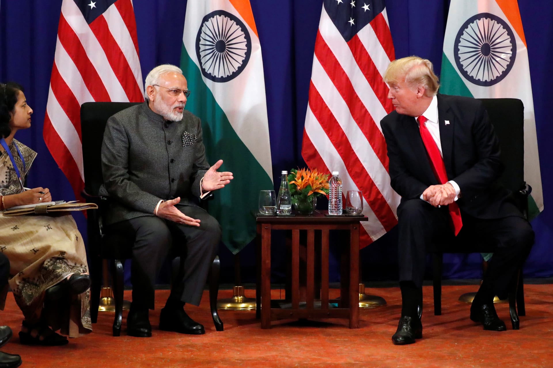 <p>U.S. President Donald J. Trump holds a bilateral meeting with India’s Prime Minister Narendra Modi alongside the ASEAN Summit in Manila, Philippines, November 13, 2017.</p>
