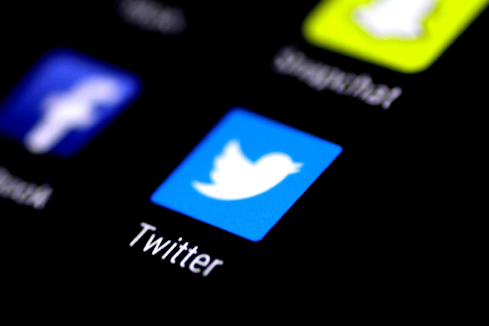 <p>The Twitter application is seen on a phone screen. </p>

