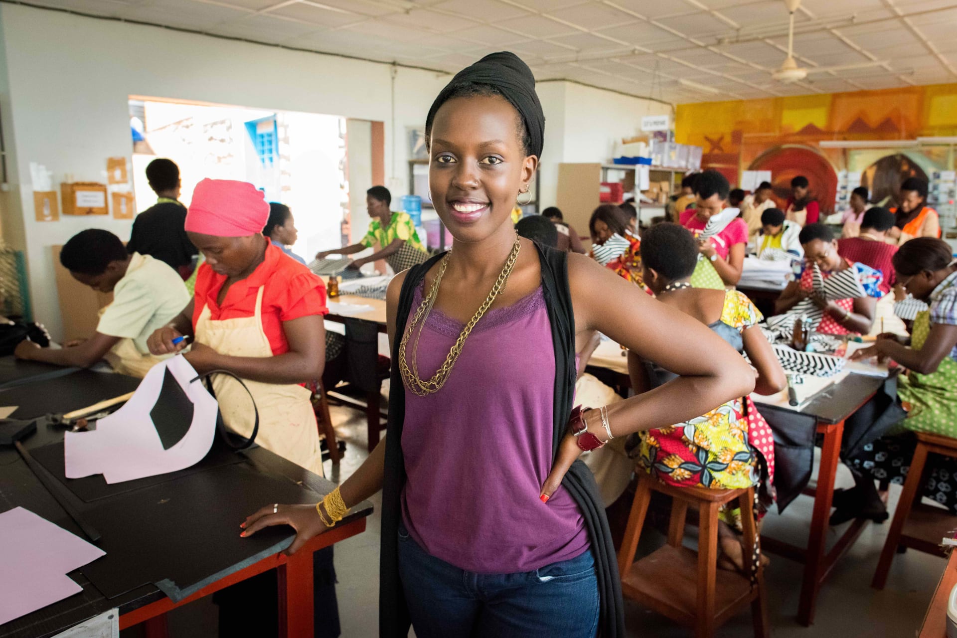 <p>An alumna of the Akilah Institute teaches a life skills class in Rwanda.</p>
