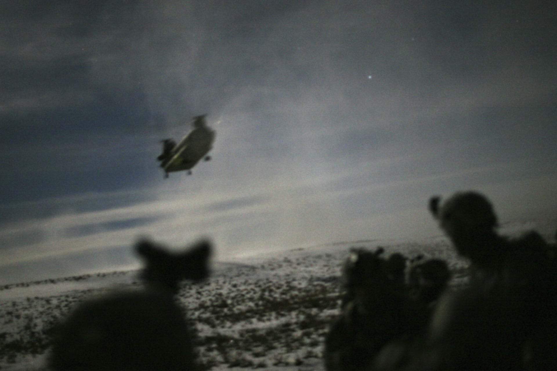 <p>A helicopter picks up U.S. soldiers after a night raid in Afghanistan’s Paktika Province.</p>
