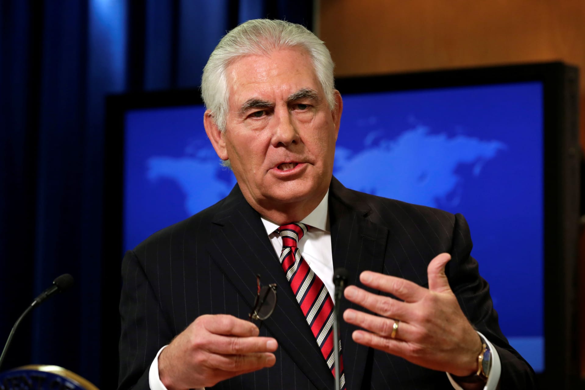 <p>U.S. Secretary of State Rex Tillerson in Washington, DC, August 22, 2017. Abolishing certain special envoy positions is a move advocated by many in the foreign policy community in Washington.</p>
