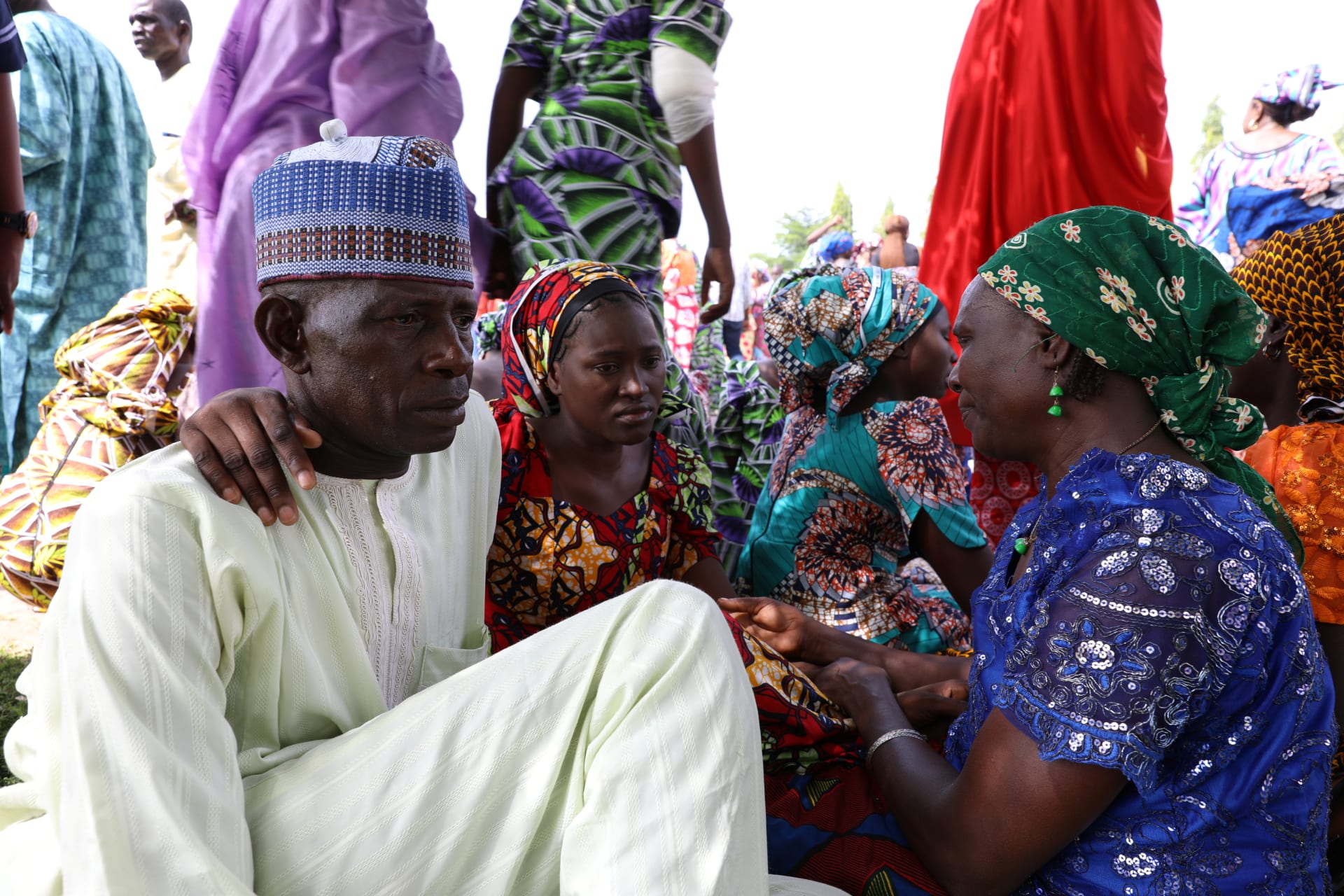 <p>Chibok school girls reunite with their families in Abuja, Nigeria May 20, 2017. The abduction and subsequent maltreatment of the Chibok schoolgirls is one of many reasons for rifts within Boko Haram.</p>
