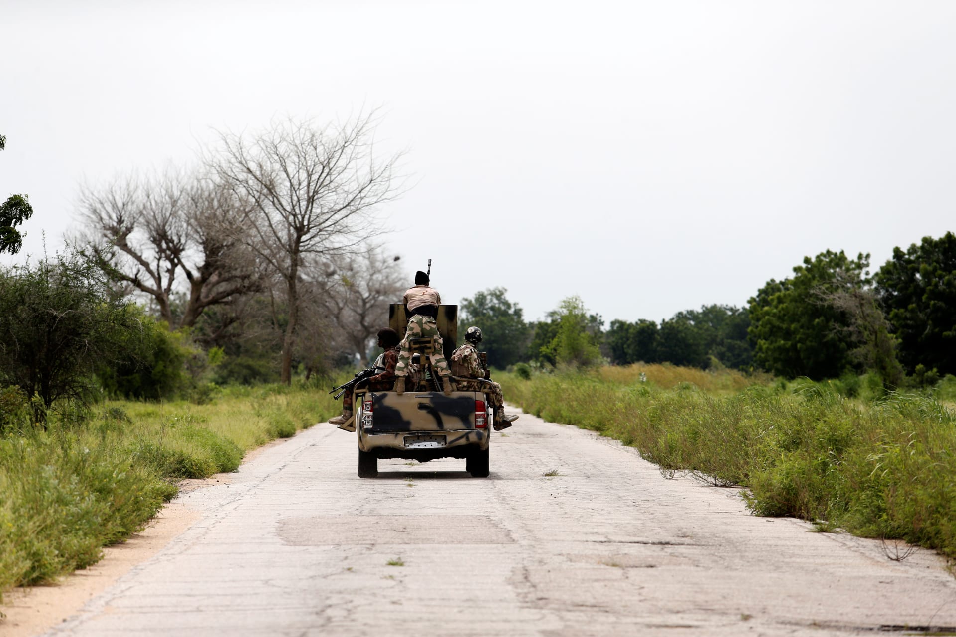 <p>A military vehicle in Bama, Borno, Nigeria, August 31, 2016. Borno State is the home base of Boko Haram and has born the brunt of its attacks in Nigeria.</p>
