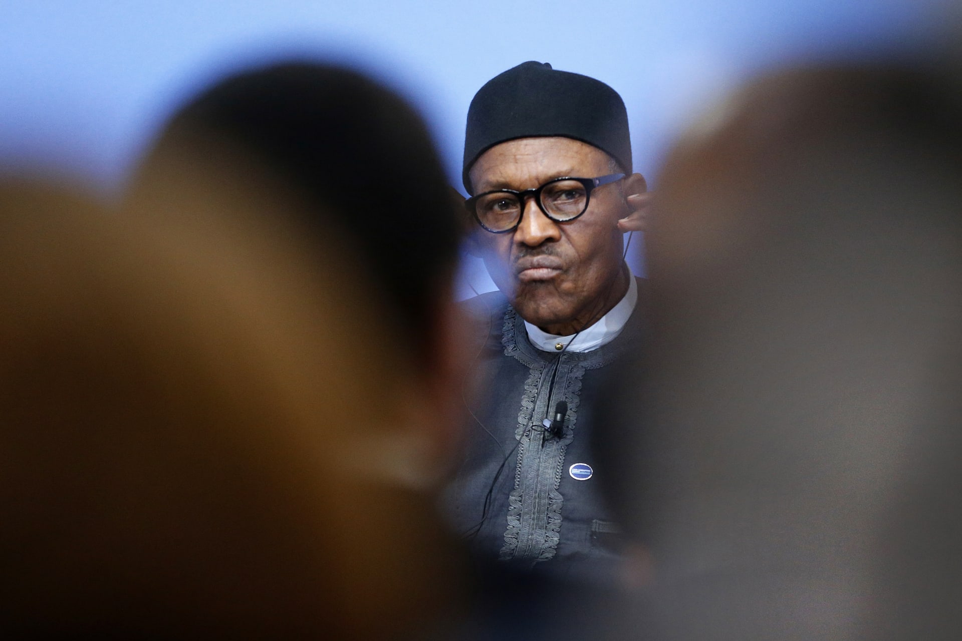<p>Nigeria President Muhammadu Buhari listens during a panel discussion at the Anti-Corruption Summit in London, May 12, 2016. A central theme of Buhari’s administration has been the fight against kleptocratic corruption.</p>
