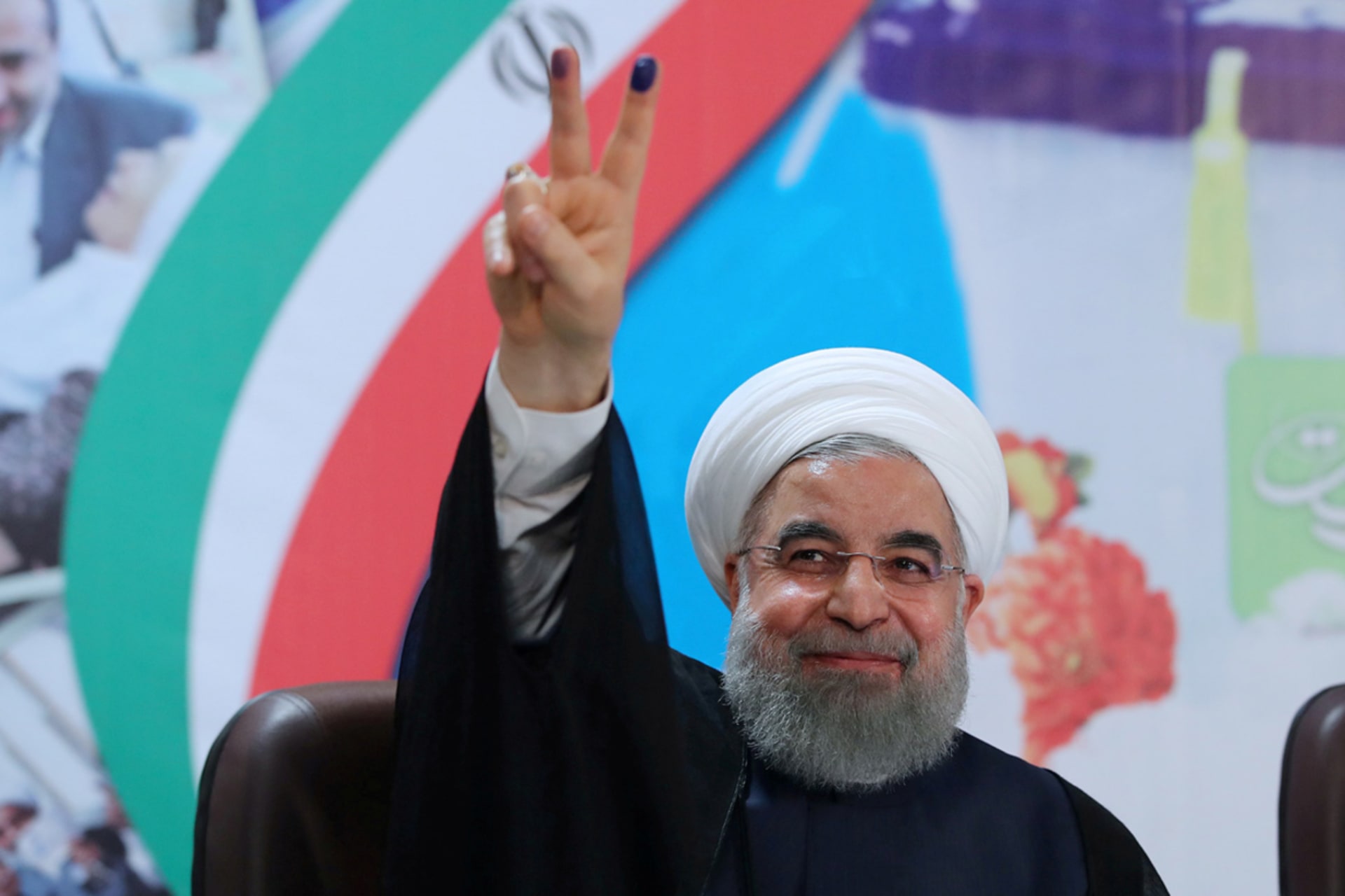 <p>President Hassan Rouhani registers to run for re-election.</p>

