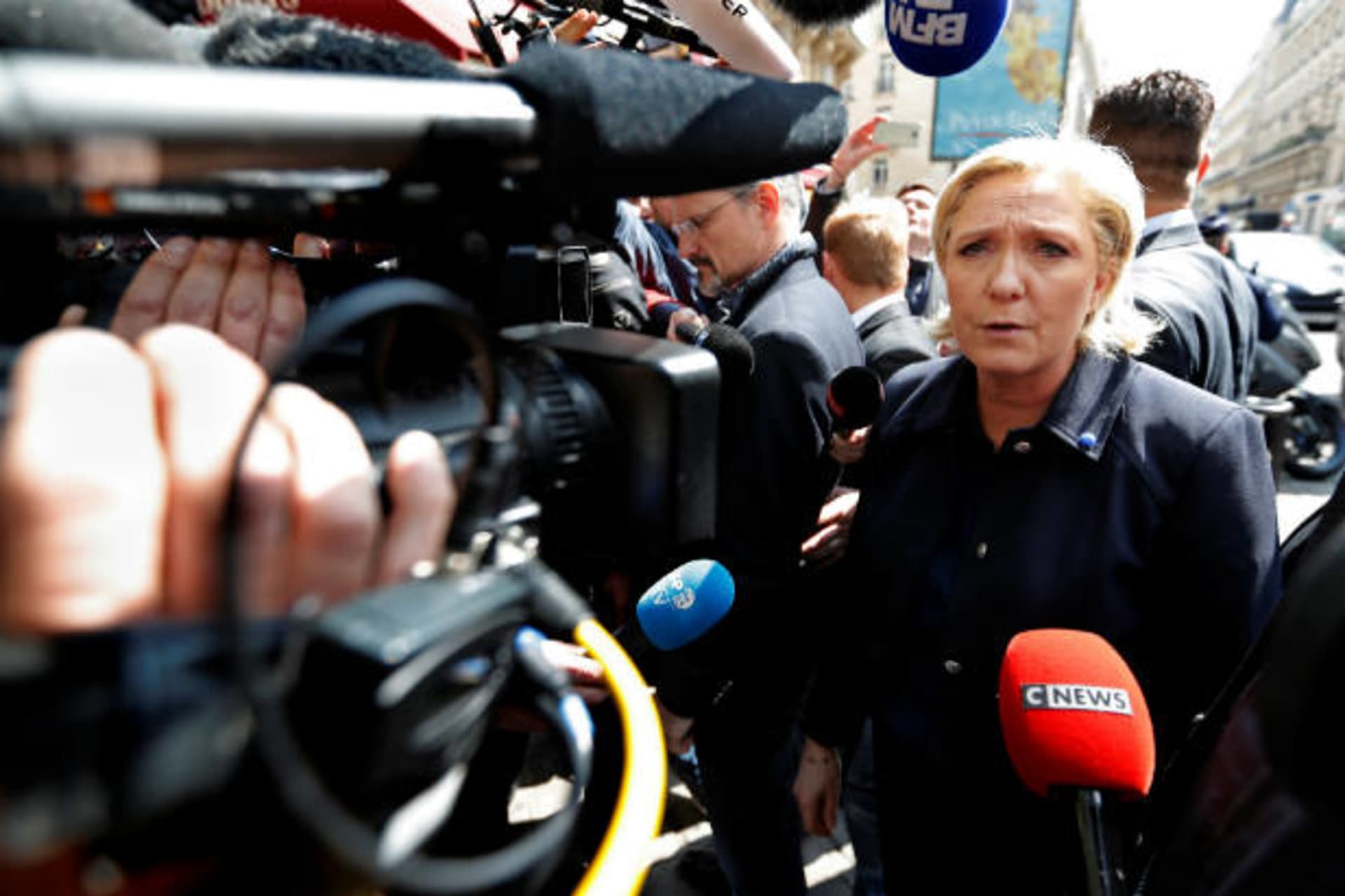 <p>Marine Le Pen Macron France president election</p>
