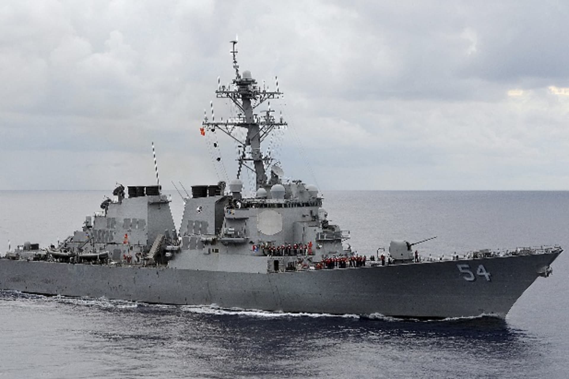 <p>The U.S. Navy guided-missile destroyer USS Curtis Wilbur patrols in the Philippine Sea in this August 15, 2013 file photo. The…rts to limit freedom of navigation, the Pentagon said. REUTERS/U.S. Navy/Mass Communication Specialist 3rd Class Declan Barnes</p>
