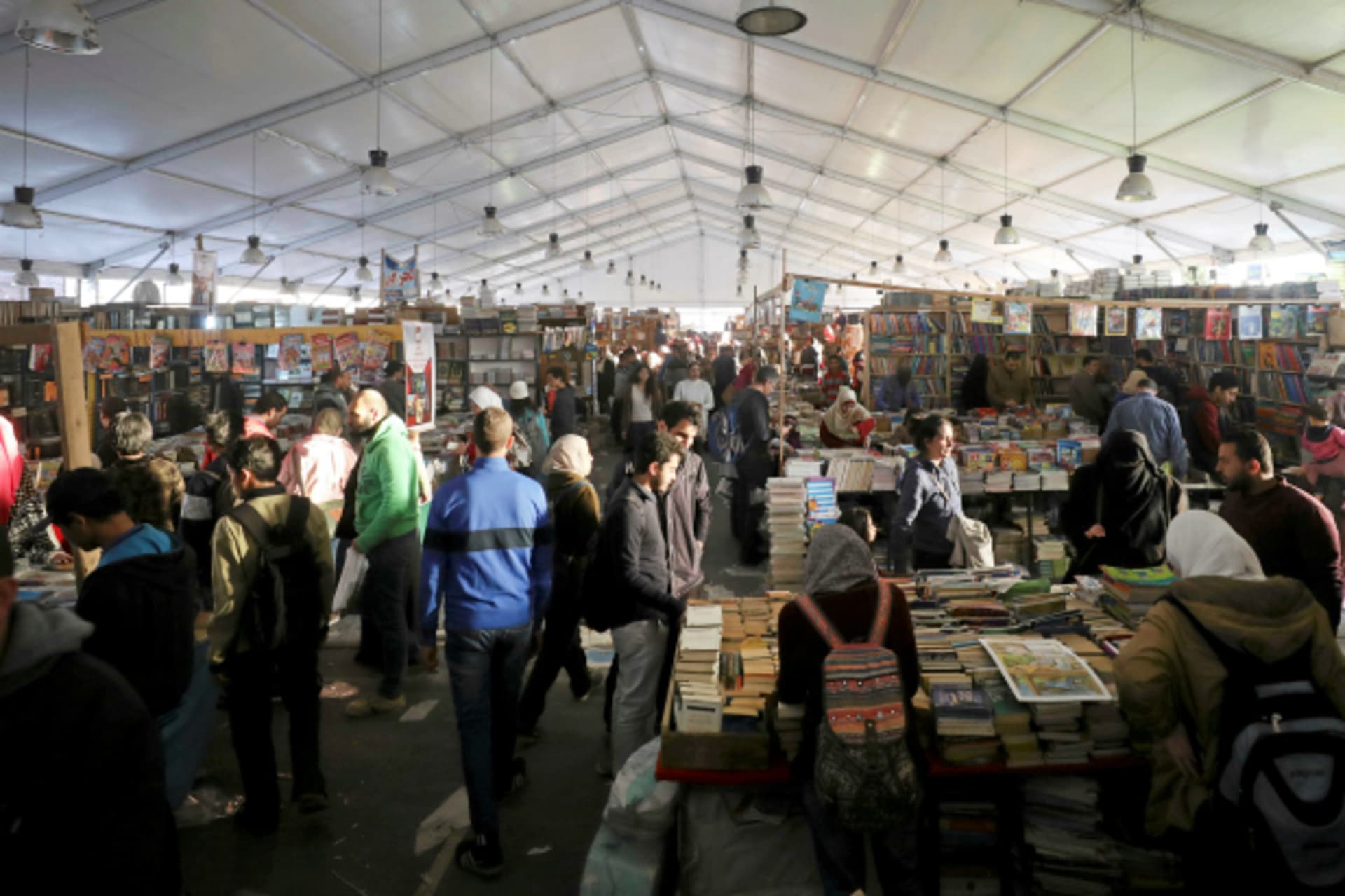 <p>General view for Cairo international book fair in Cairo, Egypt (Mohamed Abd El Ghany/Reuters).</p>