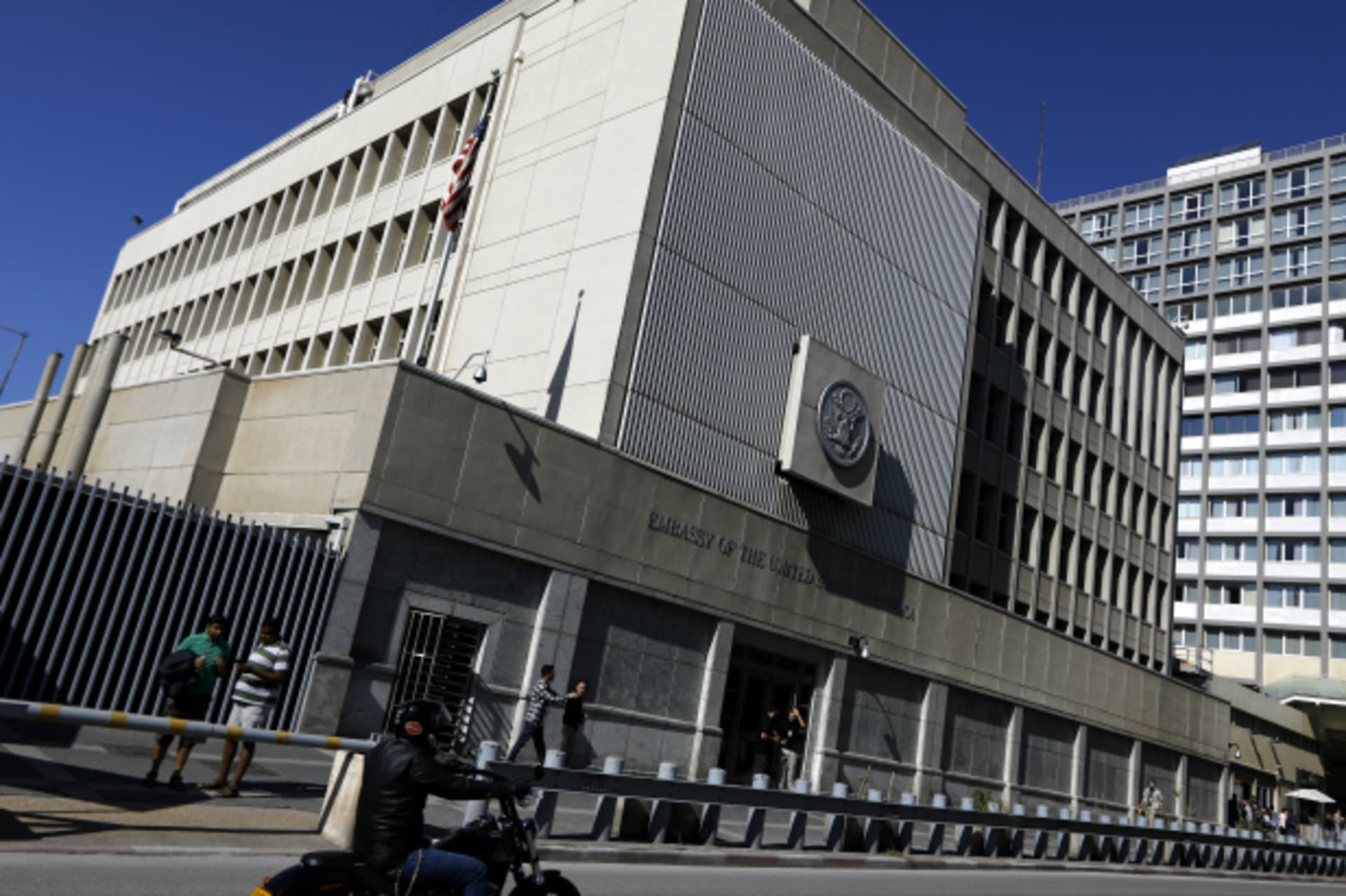 <p>The U.S. embassy building is seen in Tel Aviv, Israel (Amir Cohen/Reuters).</p>
