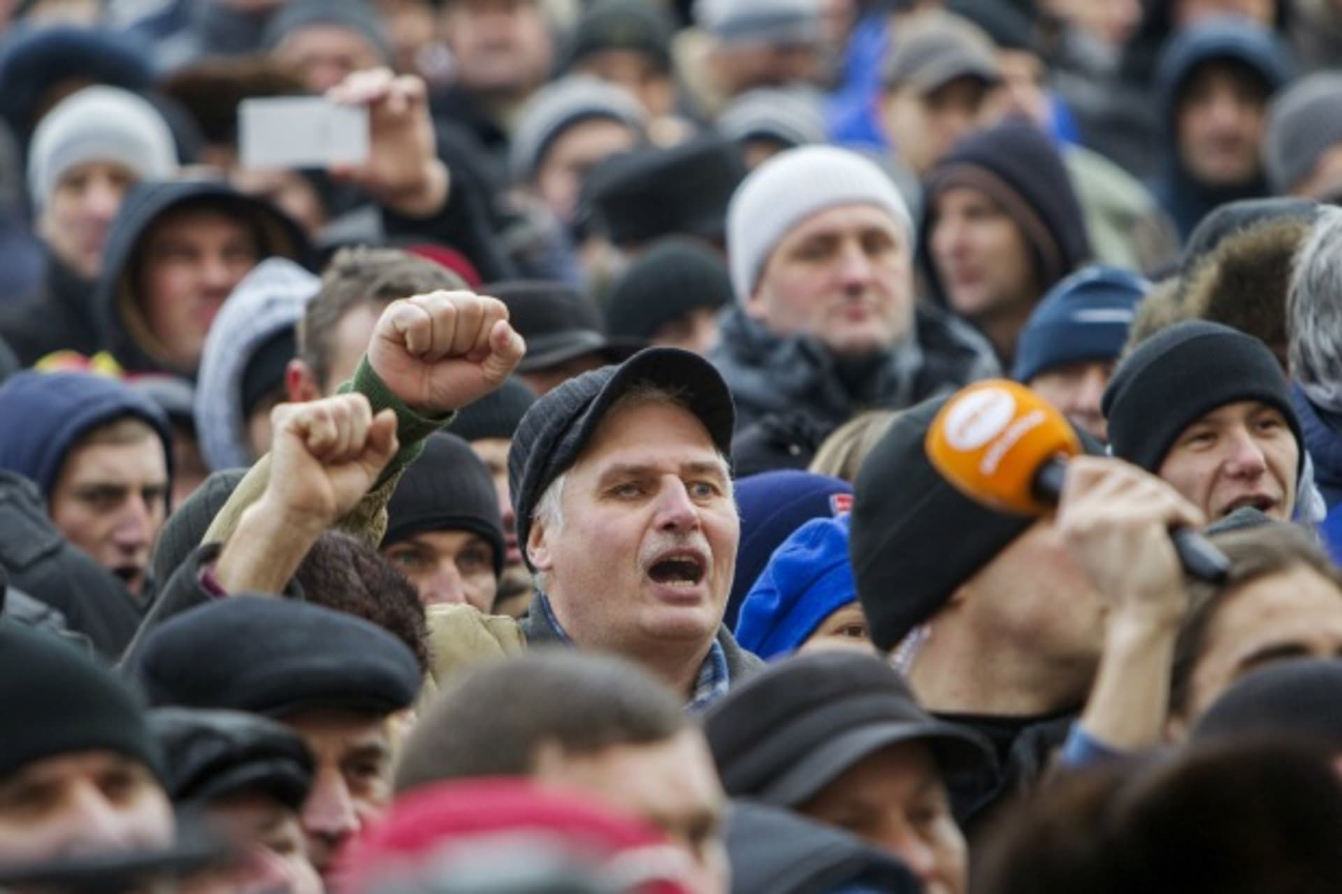 <p>People hold a protest in front of the parliament building in Chisinau, Moldova, January 21, 2016. At least 8,000 people protes… Filip, whose hasty swearing-in ceremony at midnight also prompted a government spokesman to resign (Reuters/Viktor Dimitrov).</p>
