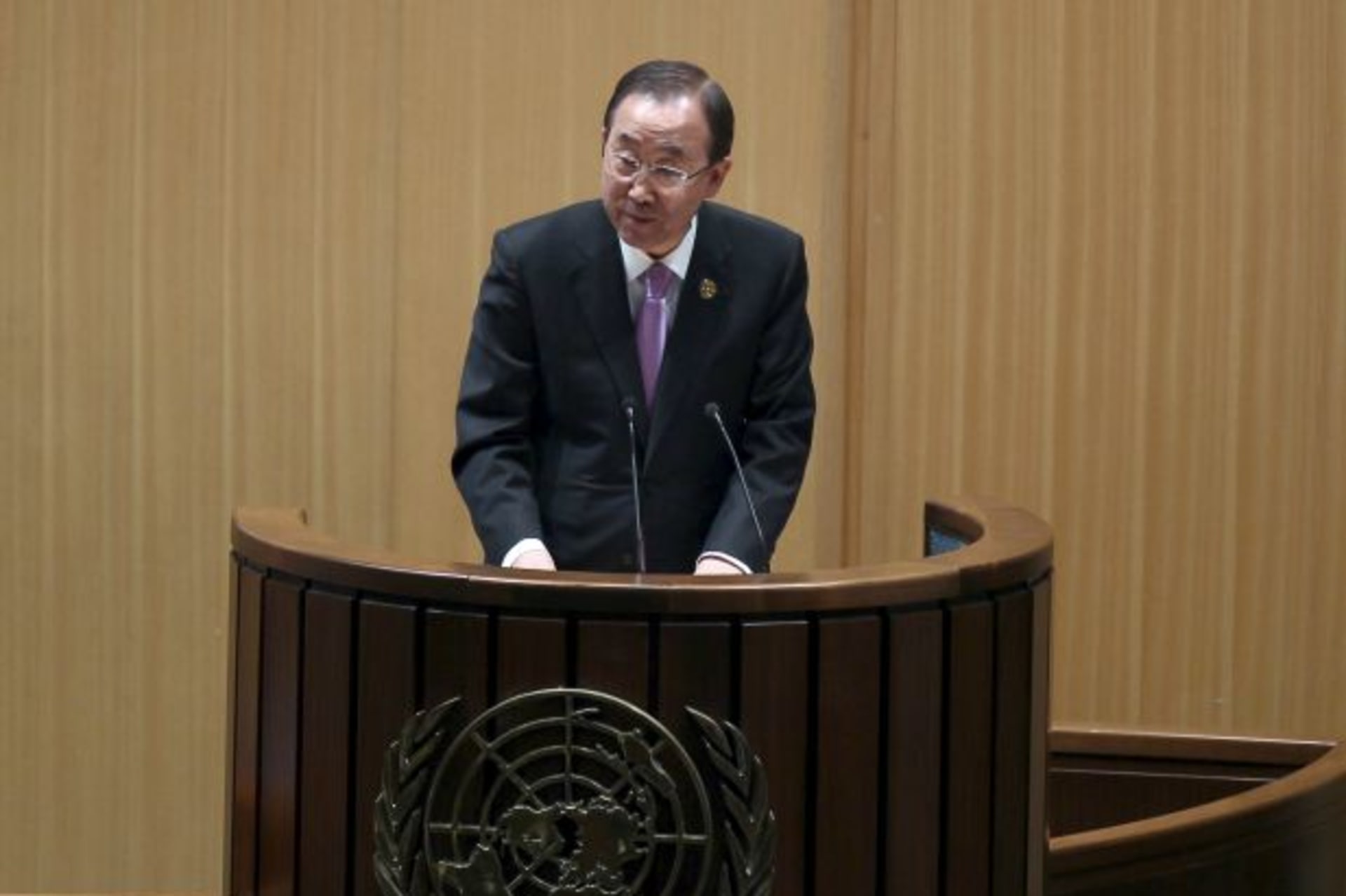 <p>U.N. Secretary-General Ban Ki-moon addresses the opening of the Third International Conference on Financing for Development in Ethiopia’s capital Addis Ababa, July 13, 2015 (Tiksa Neger, Reuters).</p>
