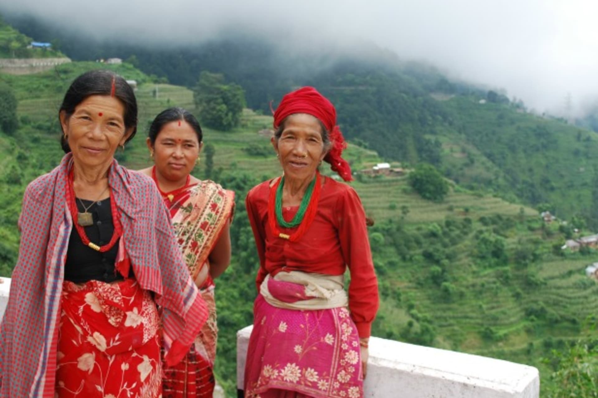 <p>Nepali women, clients of Accountability Counsel, challenge a World Bank-funded transmission line endangering their community (Courtesy Komala Ramachandra/ Accountability Counsel).</p>
