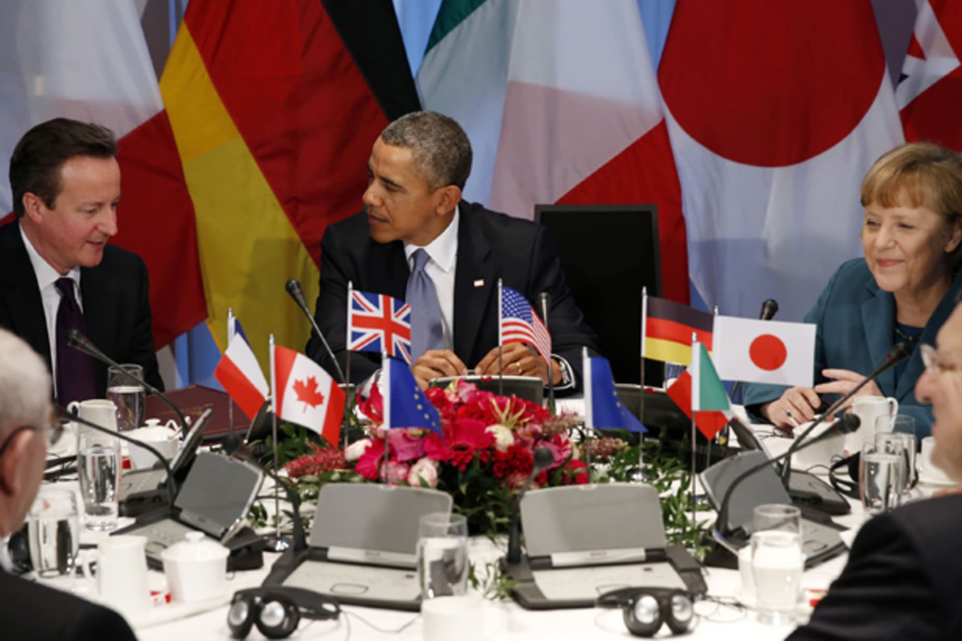 U.S. President Barack Obama participates in a G7 leaders meeting in the Hague March 24, 2014 (Kevin Lamarque/Courtesy Reuters).