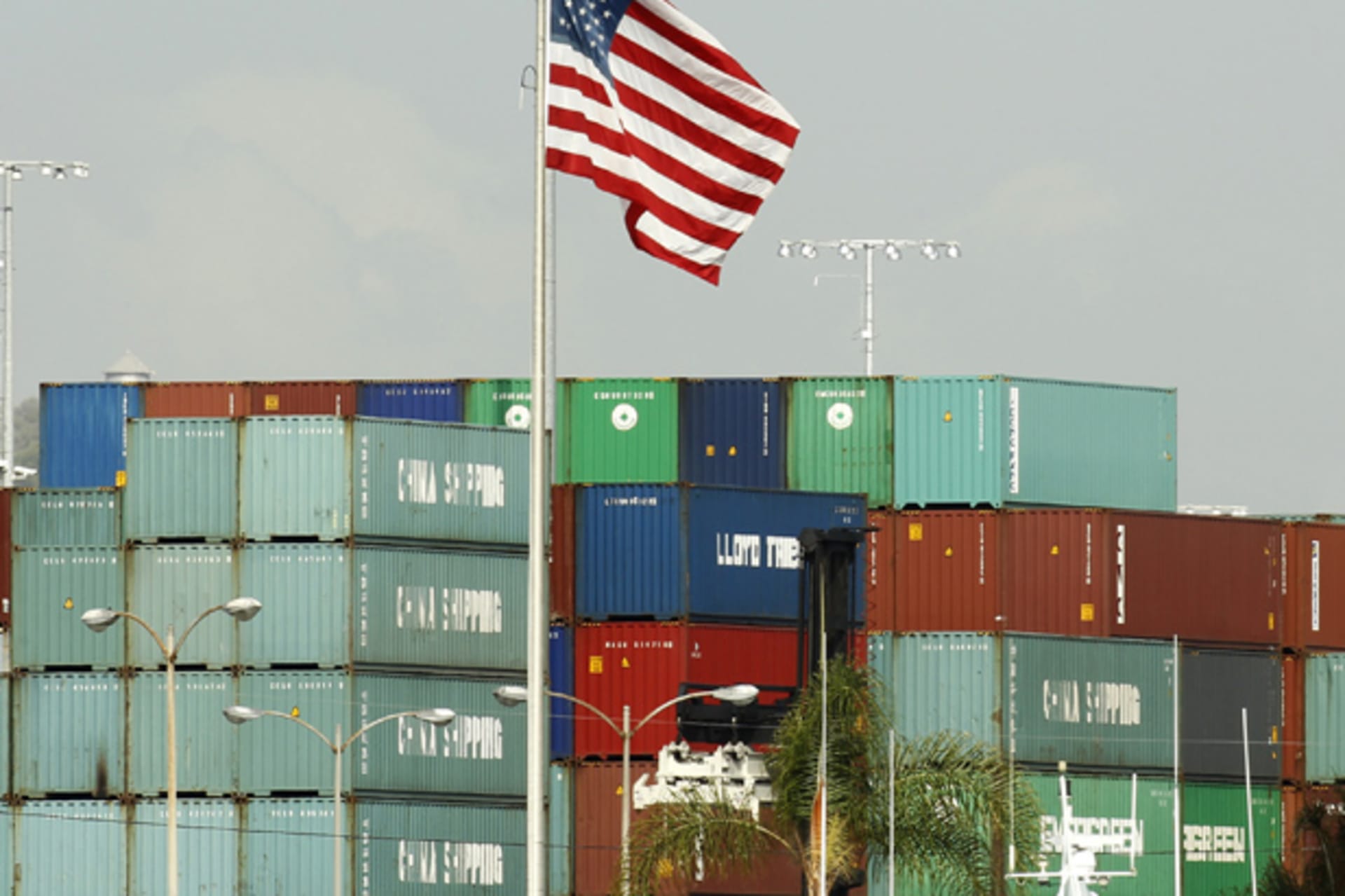 China Shipping containers lie on the dock after being imported to the U.S. in Los Angeles (Lucy Nicholson/Courtesy Reuters).