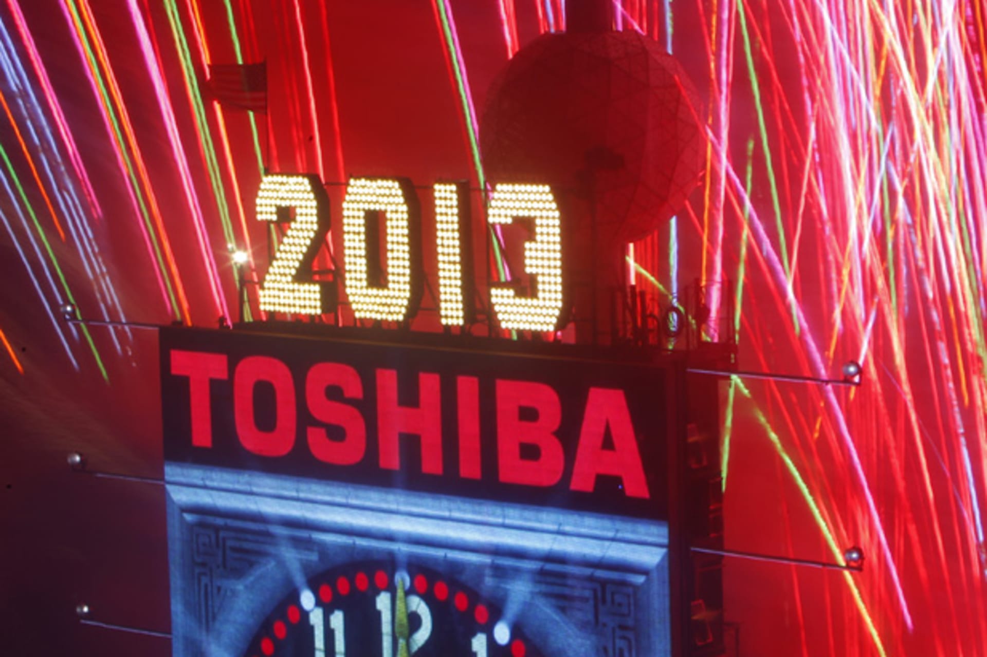 <p>The numbers “2013” are illuminated atop 1 Times Square (Gary He/Courtesy Reuters).</p>
