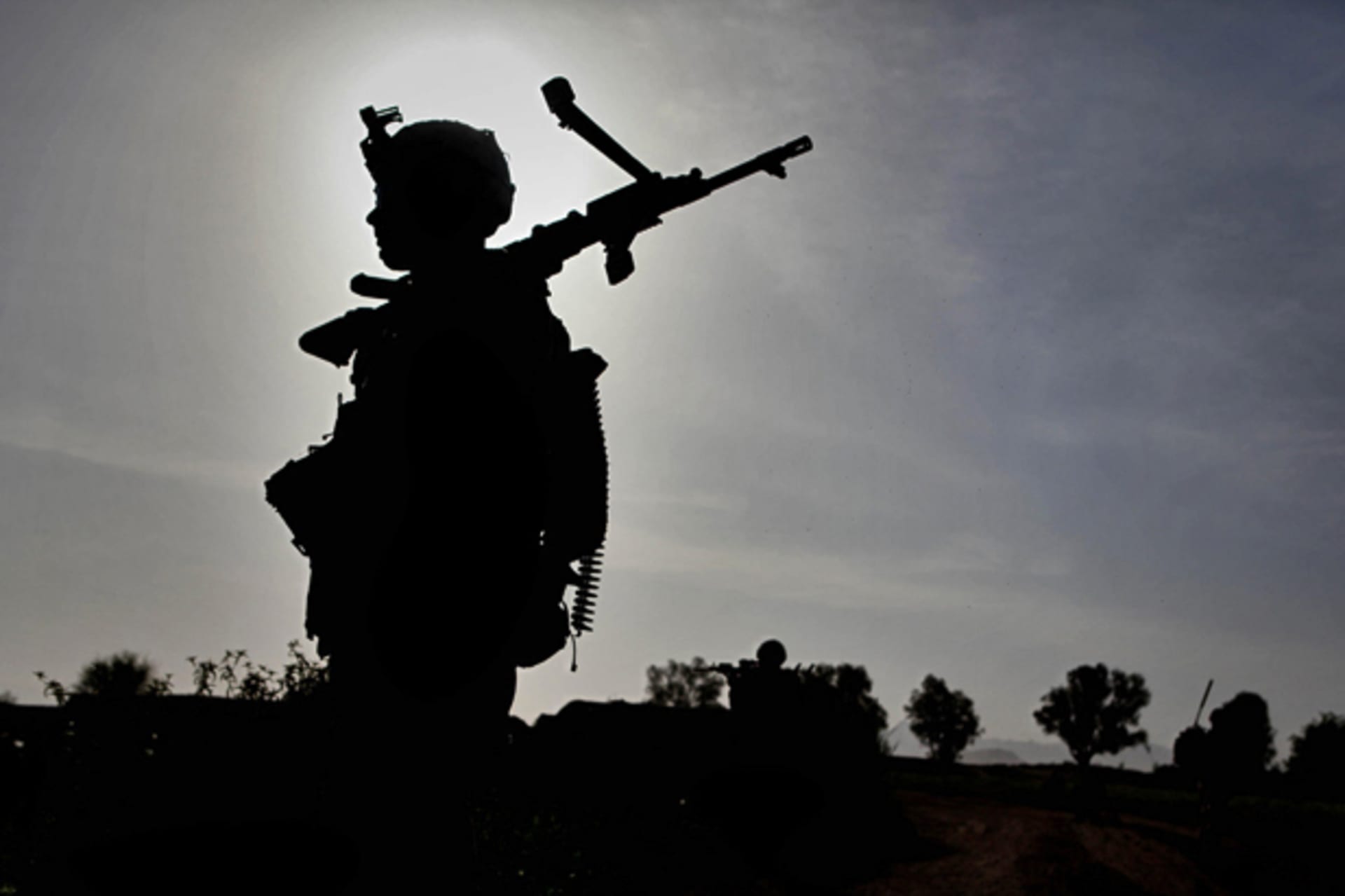 <p>U.S. Marines on patrol in Helmand province, Afghanistan (Courtesy USMC).</p>
