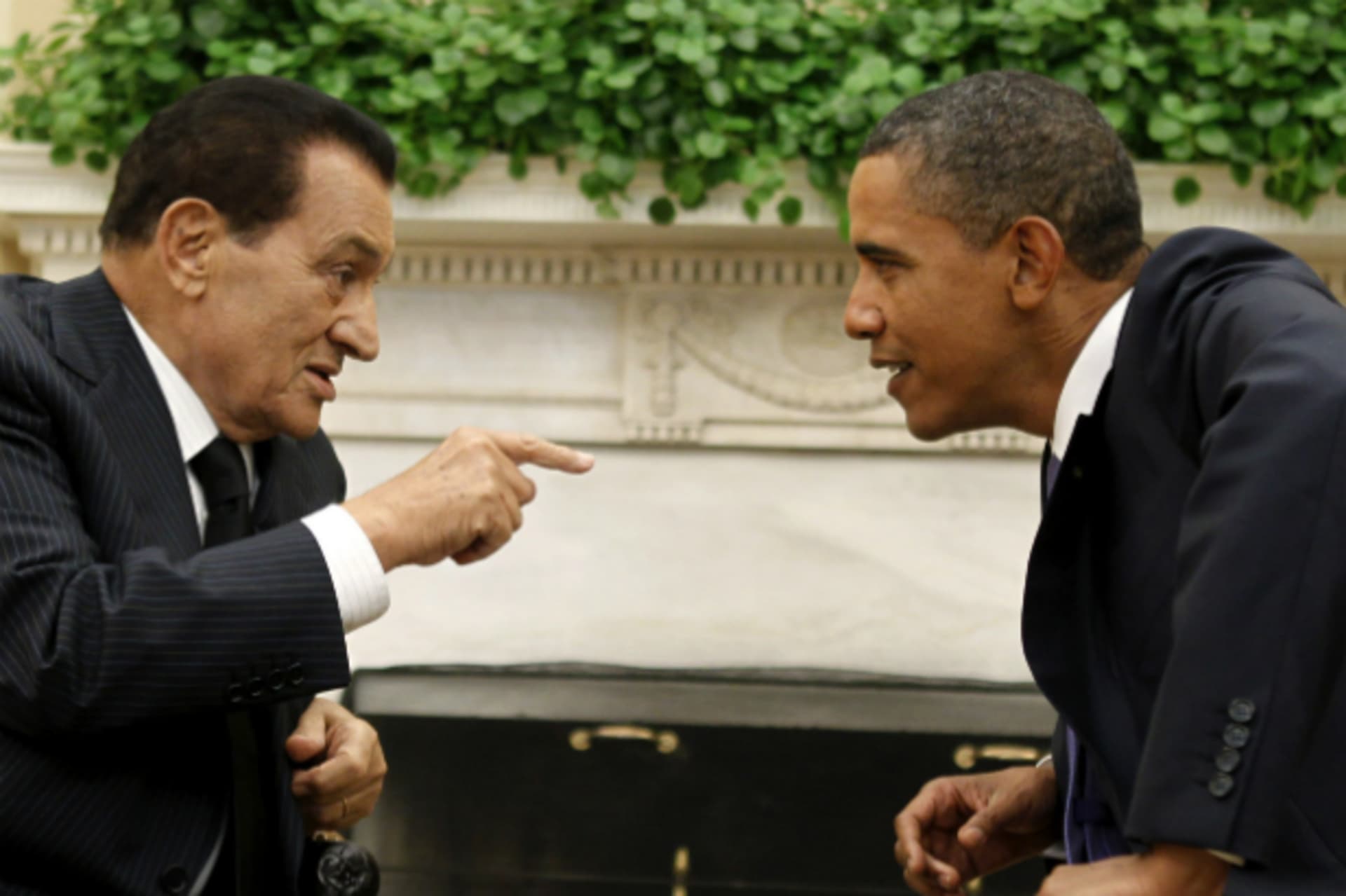 Hosni Mubarak and Barack Obama