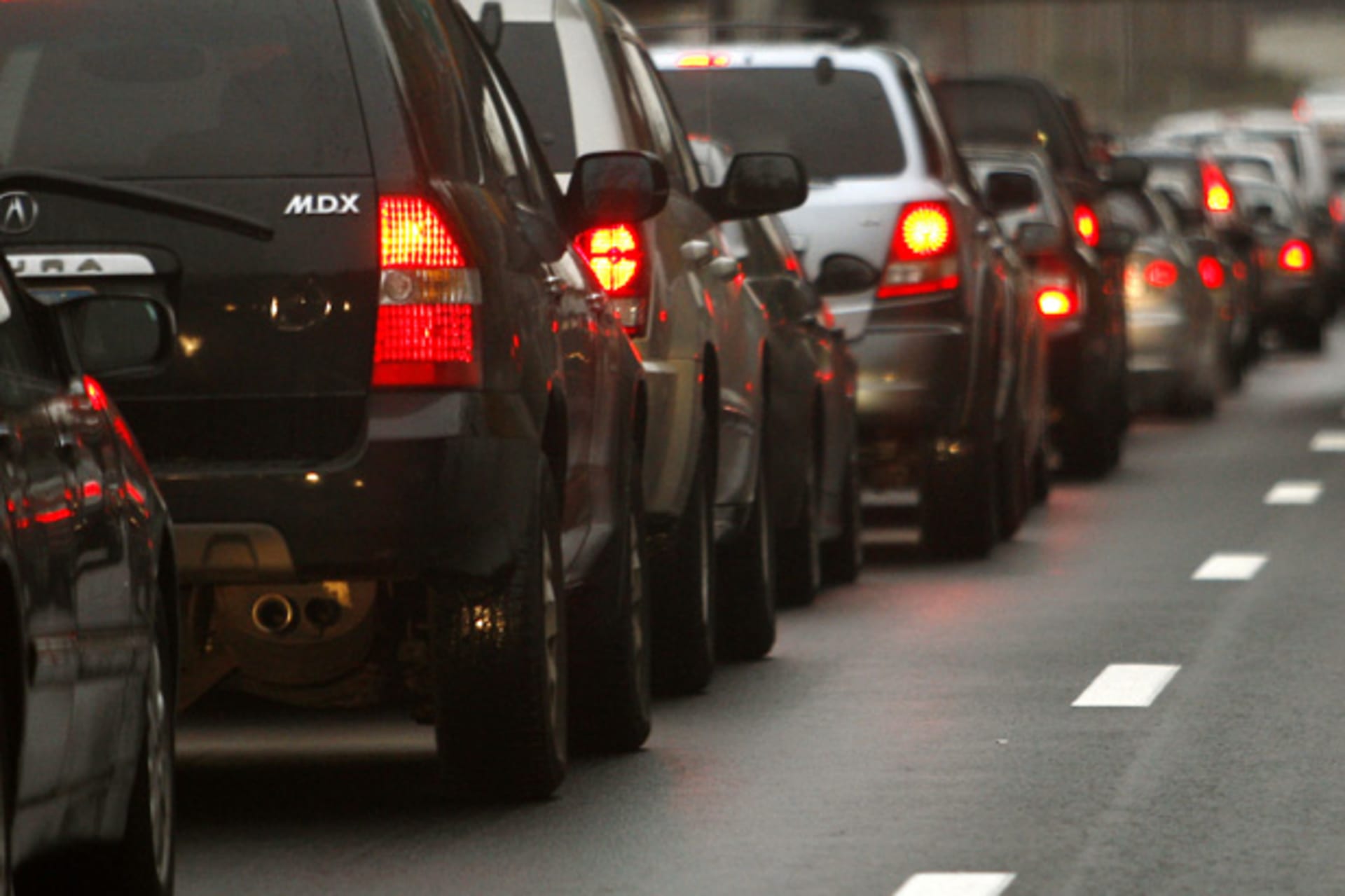 <p>Cars wait in a traffic jam in New York City (Mike Segar/Courtesy Reuters).</p>

