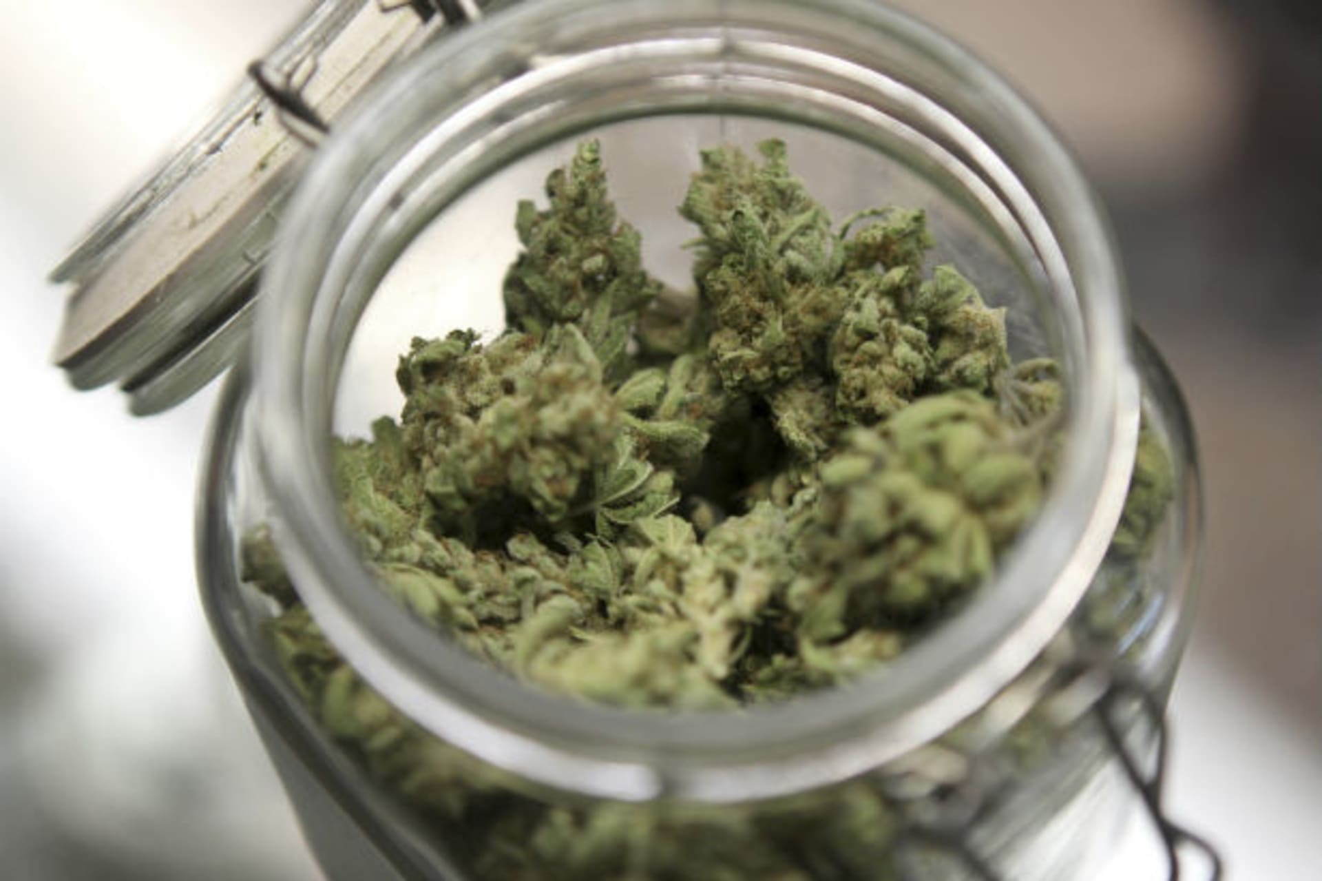 <p>Medical marijuana is shown in a jar at The Joint Cooperative in Seattle</p>
