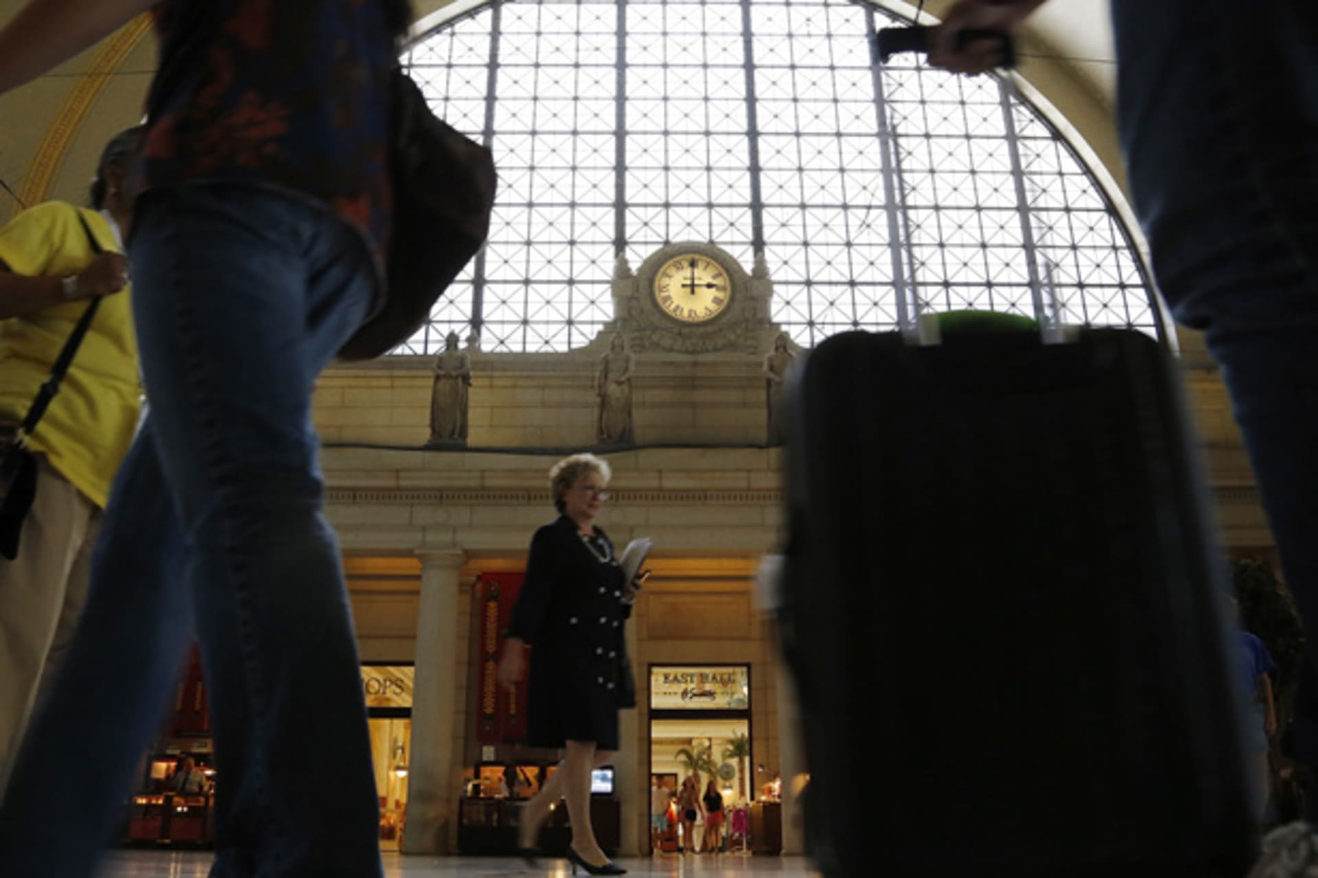 <p>Travelers walk through Union Station in Washington (Jonathan Ernst/Courtesy Reuters).</p>
