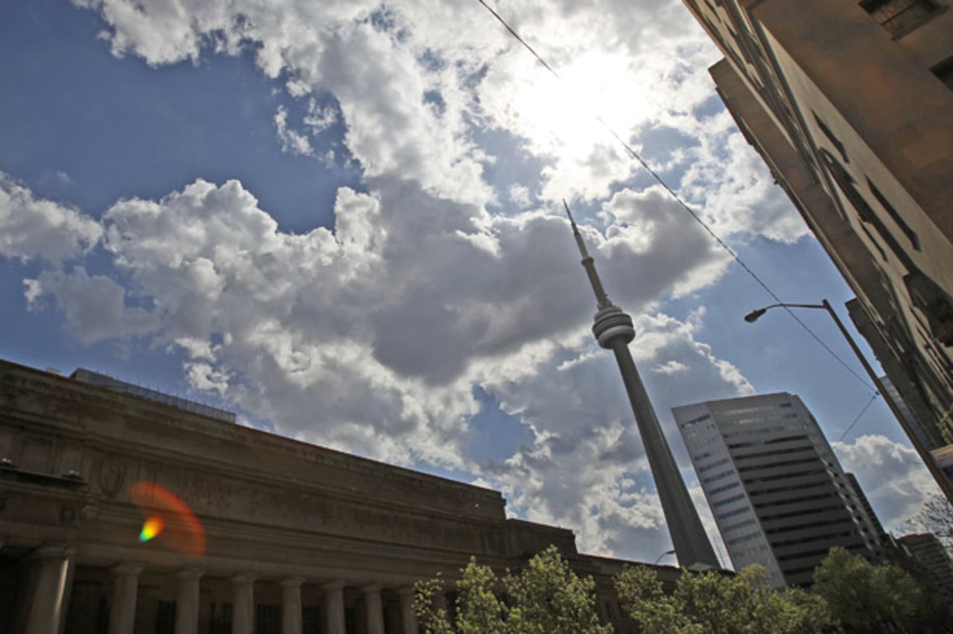 <p>The CN Tower is seen against the clouds in Toronto (Mario Anzuoni/Courtesy Reuters).</p>

