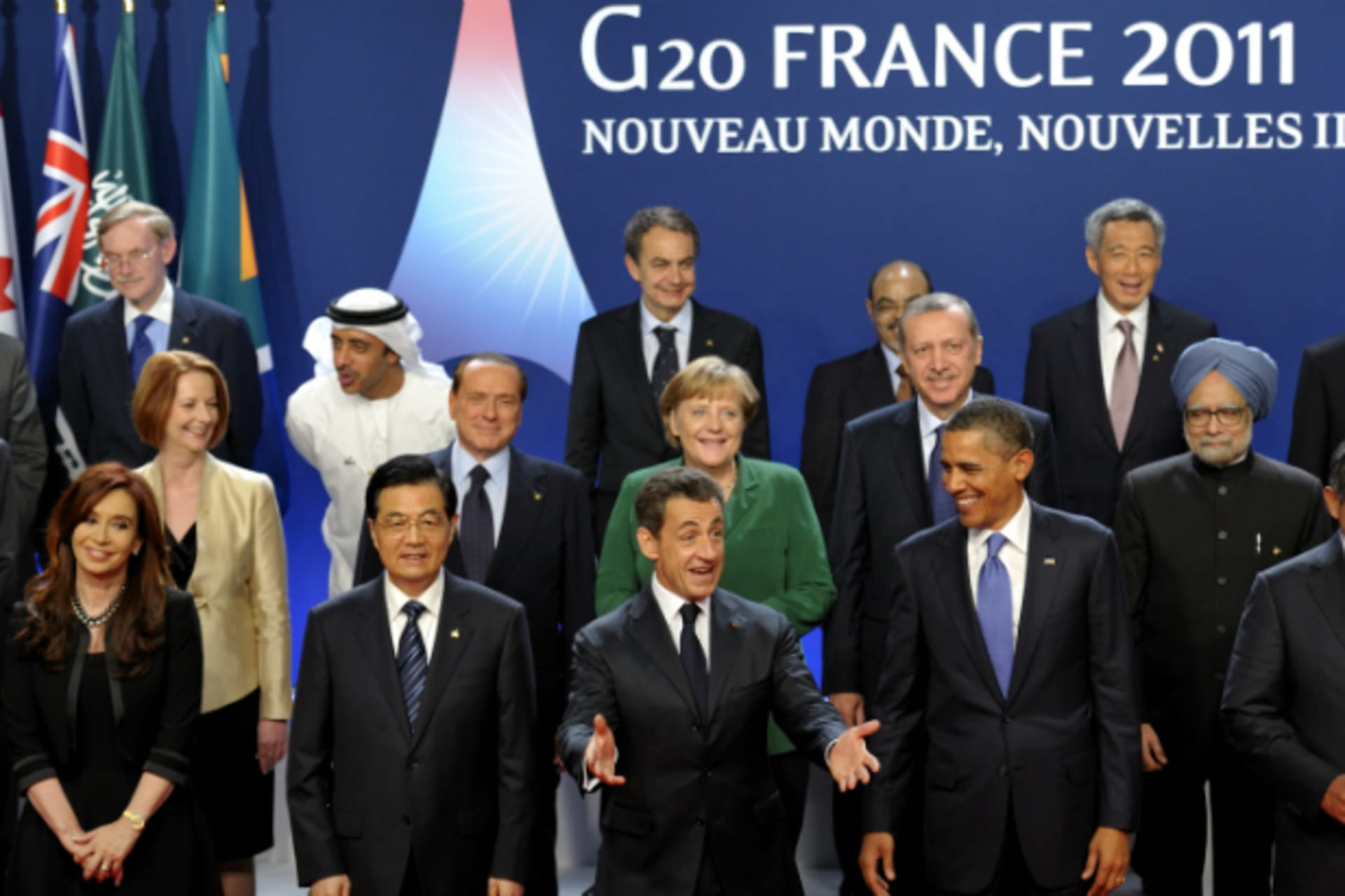 <p>World leaders reaffirmed their pledge to implement Basel III during the G20 Summit in Cannes, France in November 2011 (Philippe Wojazer/Courtesy Reuters).</p>
