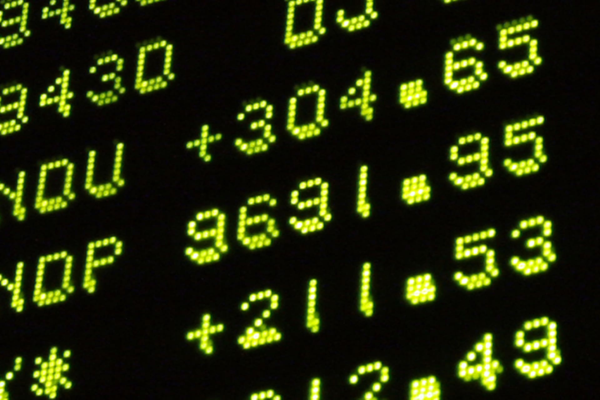 <p>New York Stock Exchange financial ticker.</p>