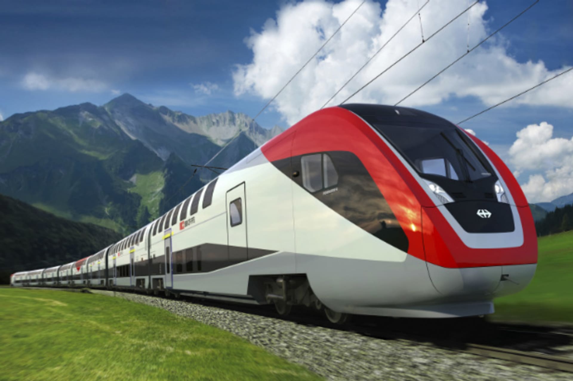 <p>Canada’s Bombardier Inc. previews a new train for the Swiss Federal Railways (Bombardier Inc/Courtesy Reuters).</p>
