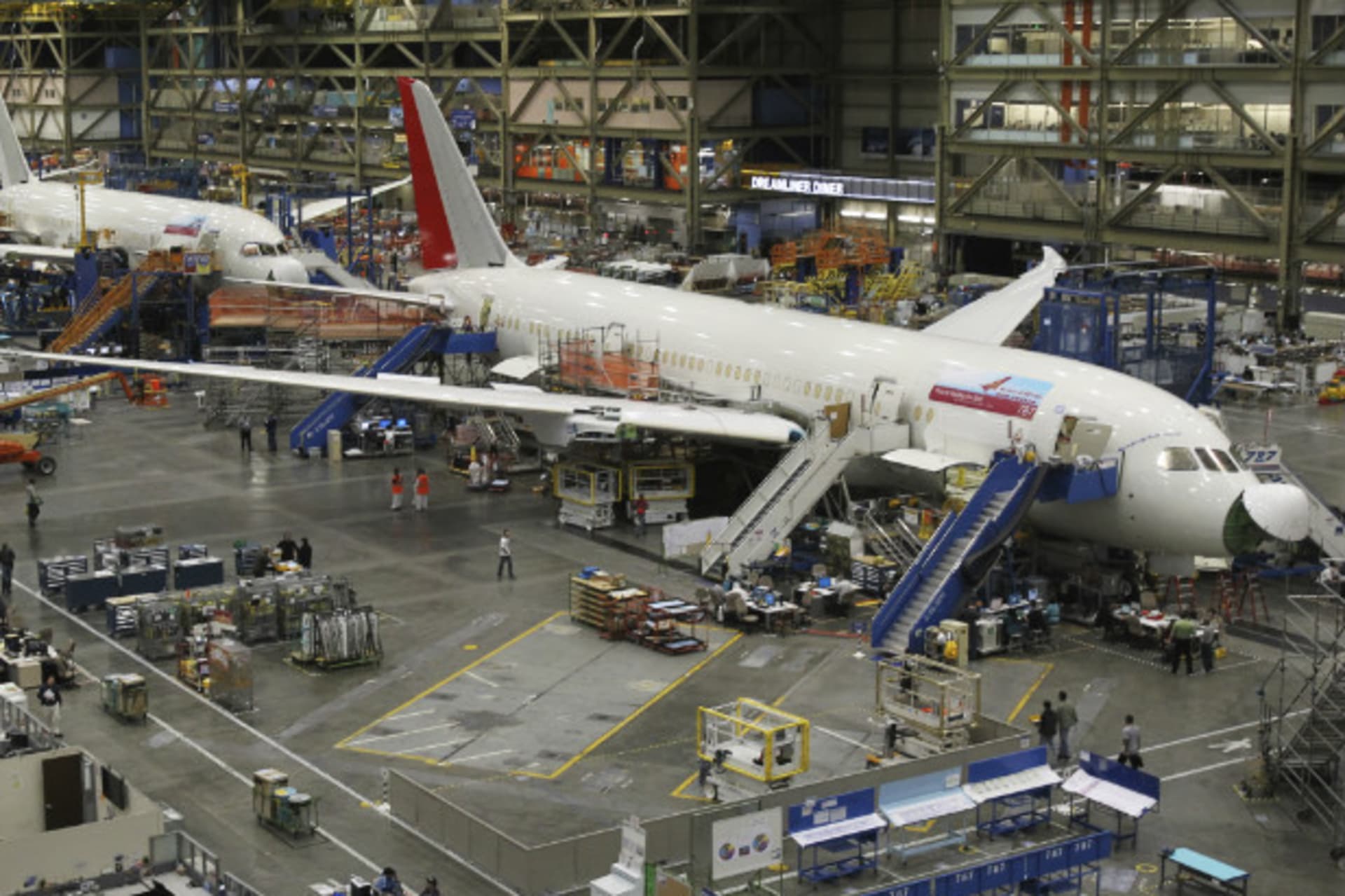 <p>Boeing 787 Dreamliners being manufactured in Everett, Washington for Air India; Boeing is the largest recipient of Ex-Im financing. (Anthony Bolante/Courtesy Reuters)</p>
