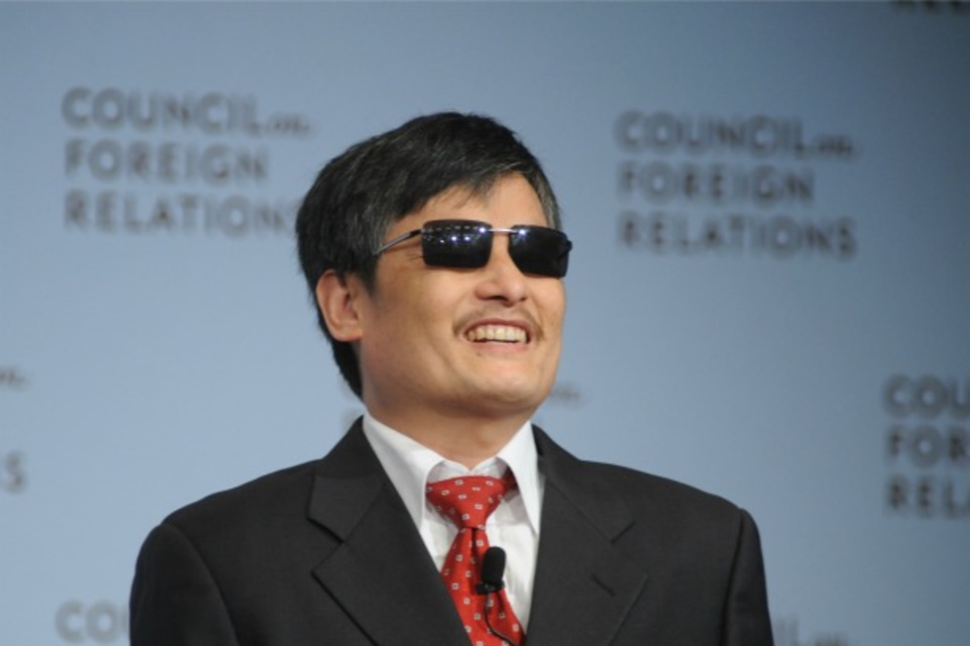 <p>Chen Guangcheng speaks at the Council on Foreign Relations headquarters in New York City on May 31, 2012 (Don Pollard / Council on Foreign Relations).</p>