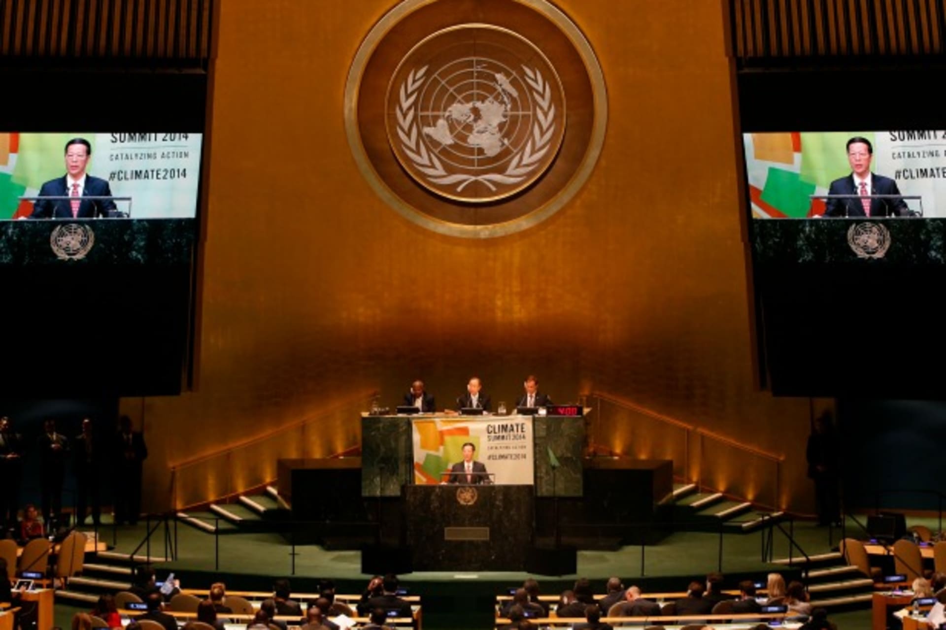 <p>zhang gaoli UN climate summit New York</p>