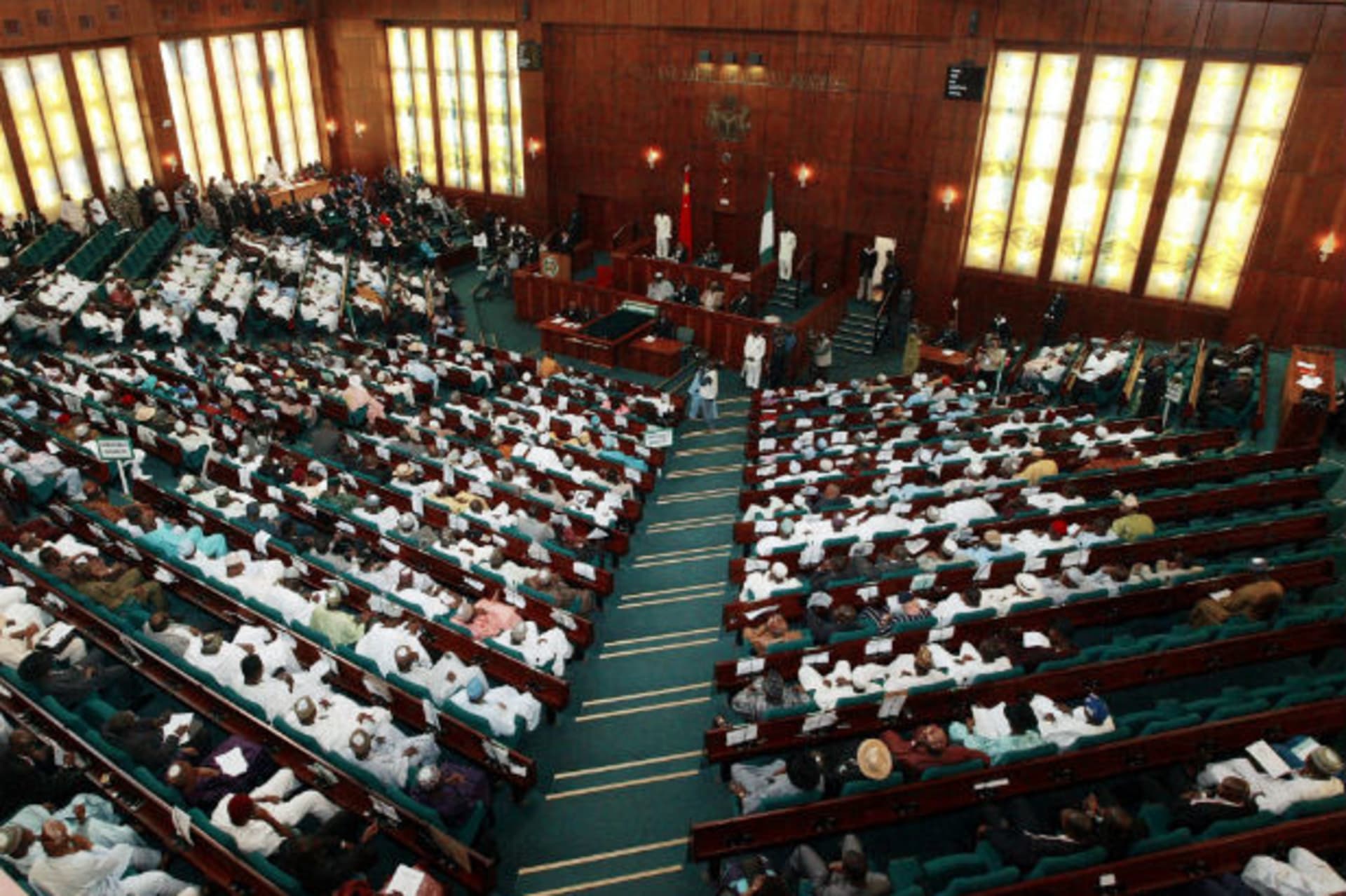 General view of the Nigerian National Assembly as Chinese President Hu Jintao gives his address in Abuja April 27, 2006.