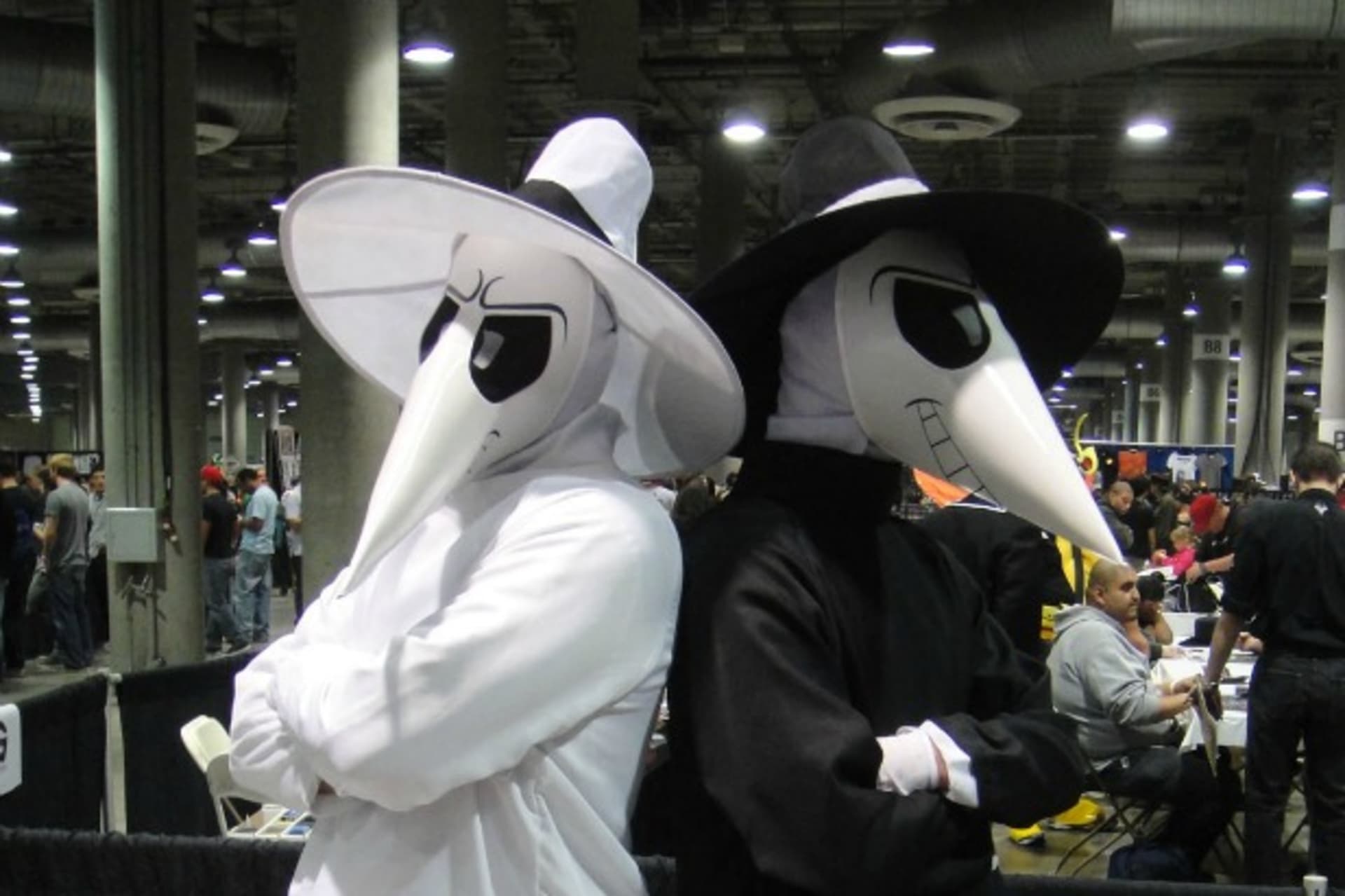Chinese security researchers walk a fine line between "white hat" and "black hat." (Source: <a href="https://commons.wikimedia.org/wiki/File:Comikaze_Expo_2011_-_Spy_vs_Spy_(6325381362).jpg">Doug Kline</a>)