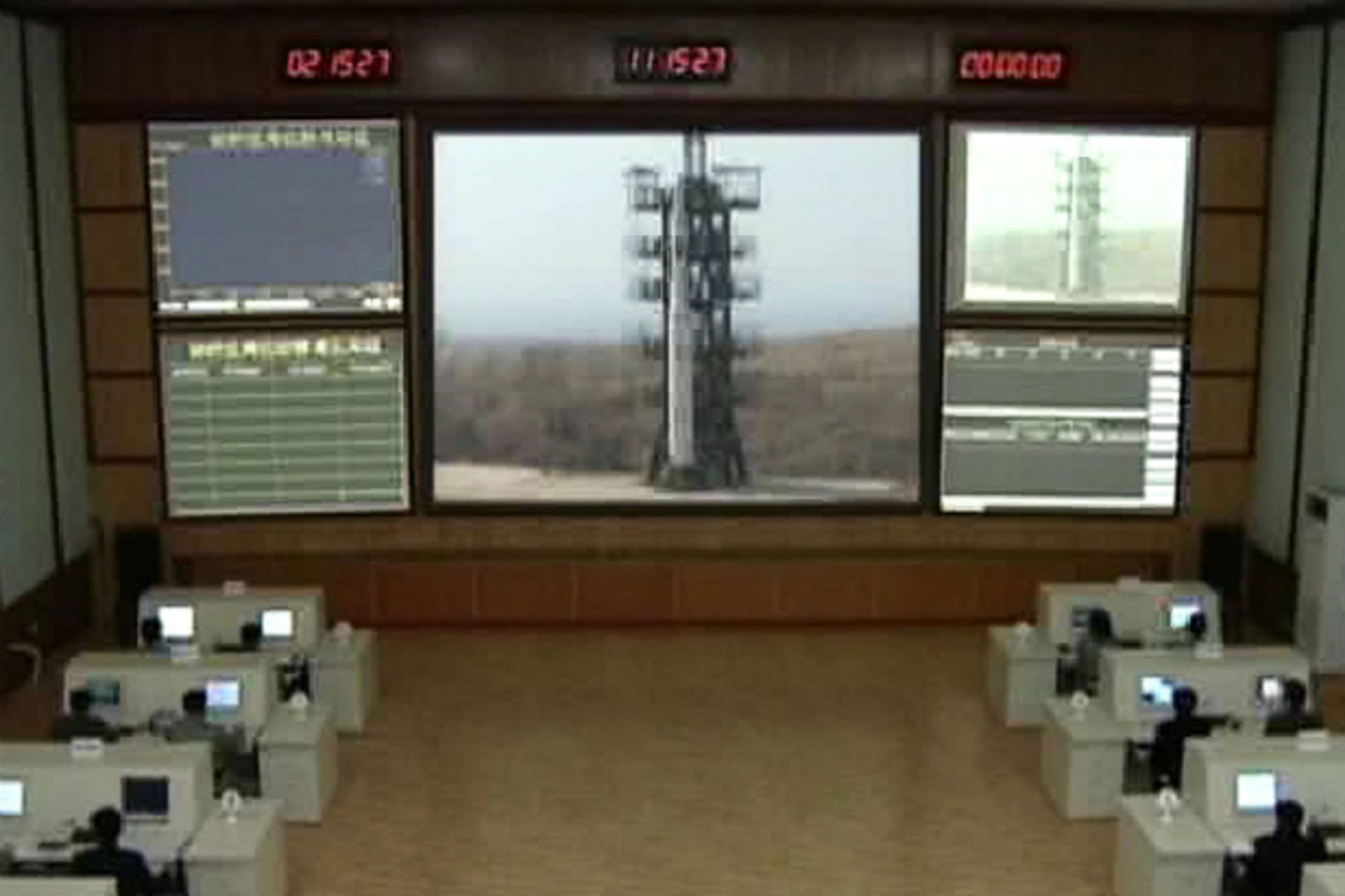 The launch control room for a Taepodong-2 rocket is seen in Musudan-ri_KCNA Reuters
